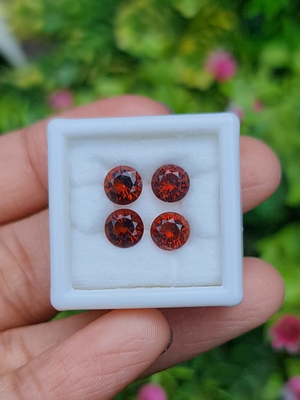 พลอย ซิทริน Citrine 3.09 กะรัต(Cts.) 4 เม็ด Pcs. พลอยแท้ อัญมณีมงคลประจําวันเกิด เครื่องประดับพลอย