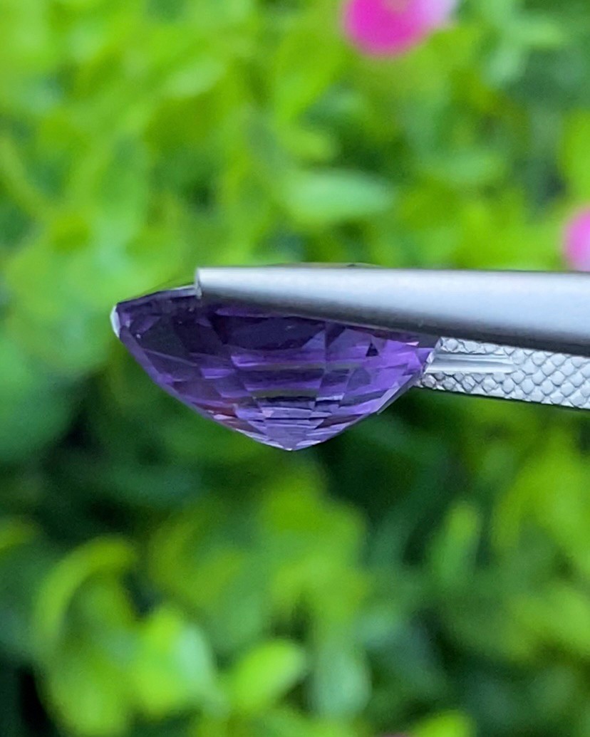 พลอย อเมทิส Amethyst 7.63 กะรัต (Cts.) พลอยแท้ อัญมณีมงคลประจําวันเกิด เครื่องประดับพลอย