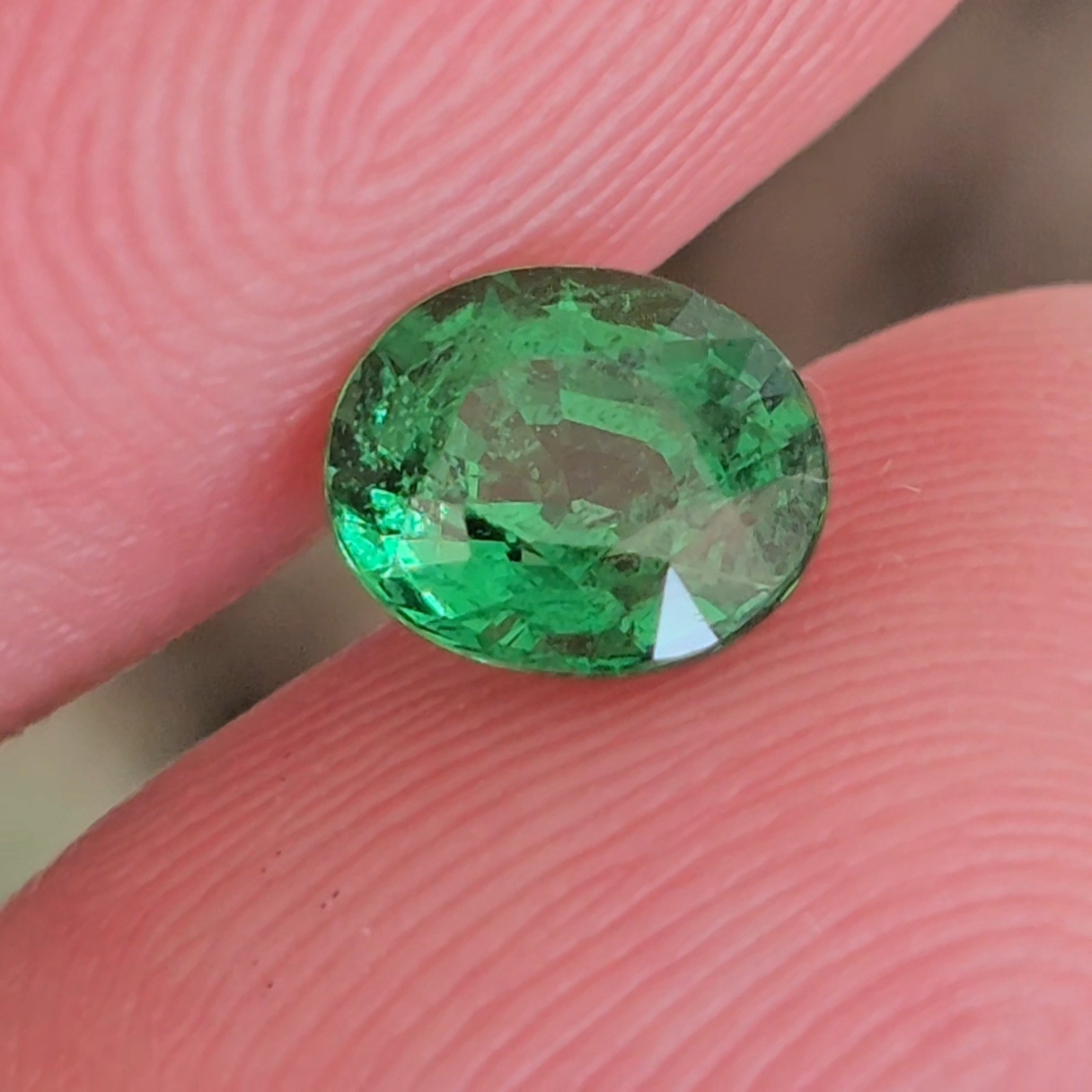 พลอย ซาโวไรท์ Tsavorite Garnet 1.06 กะรัต (Cts.) ดิบ Unheated พร้อมใบเซอร์ อัญมณีมงคลประจําวันเกิด เครื่องประดับพลอย