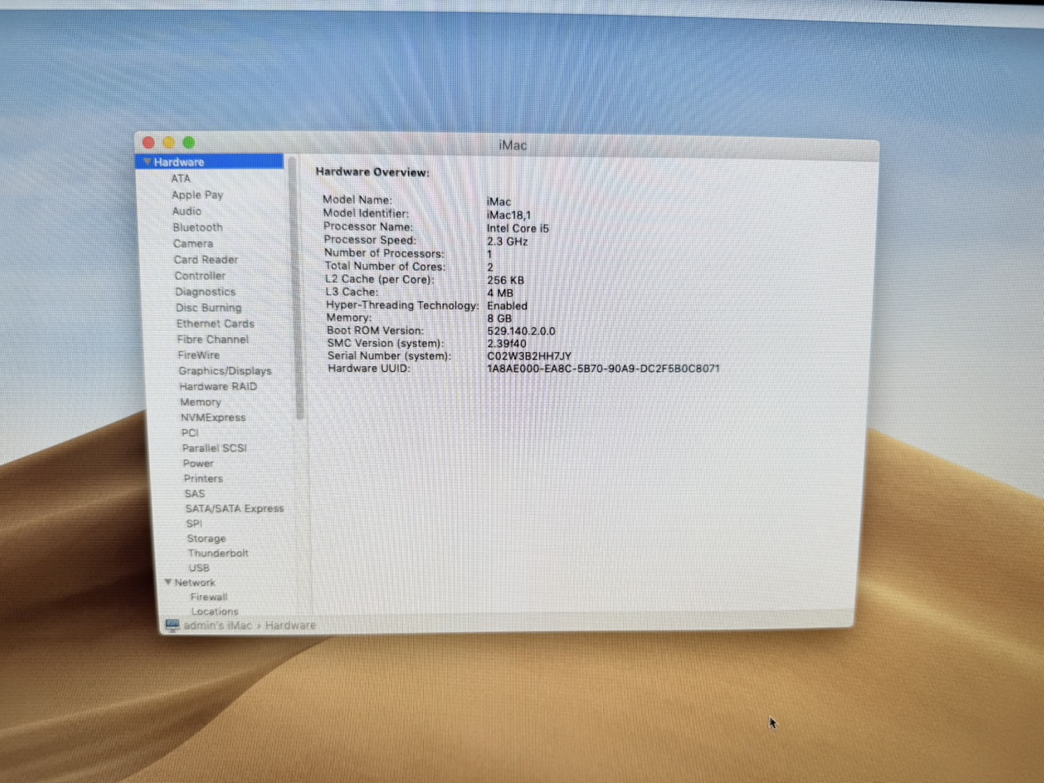 Apple iMac 2017 21.5" (i5-7360U/8GB/HDD 1TB/VGA lris Plus 640 1536MB) มี 12 เครื่องสุเท้าย