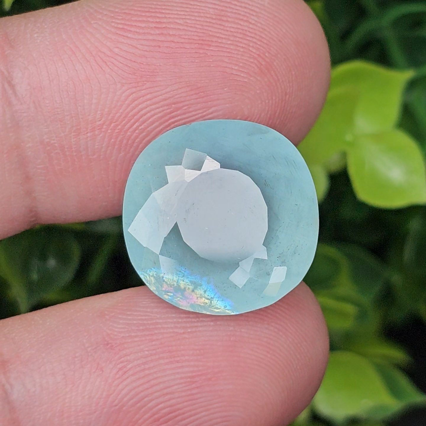 พลอย อความารีน Aquamarine 16.00 กะรัต (Cts.) พลอยแท้ อัญมณีมงคลประจําวันเกิด เครื่องประดับพลอย