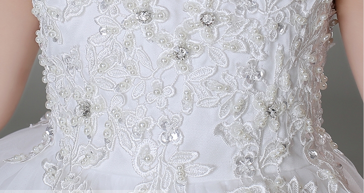 Pre-order ชุดราตรีเด็ก ชุดออกงาน ชุดกระโปรง สไตล์เจ้าหญิง แขนสั้น คอจีน เว้าตรงอก แต่งผ้าลูกไม้ กระโปรงตาข่าย มีซิปหลัง