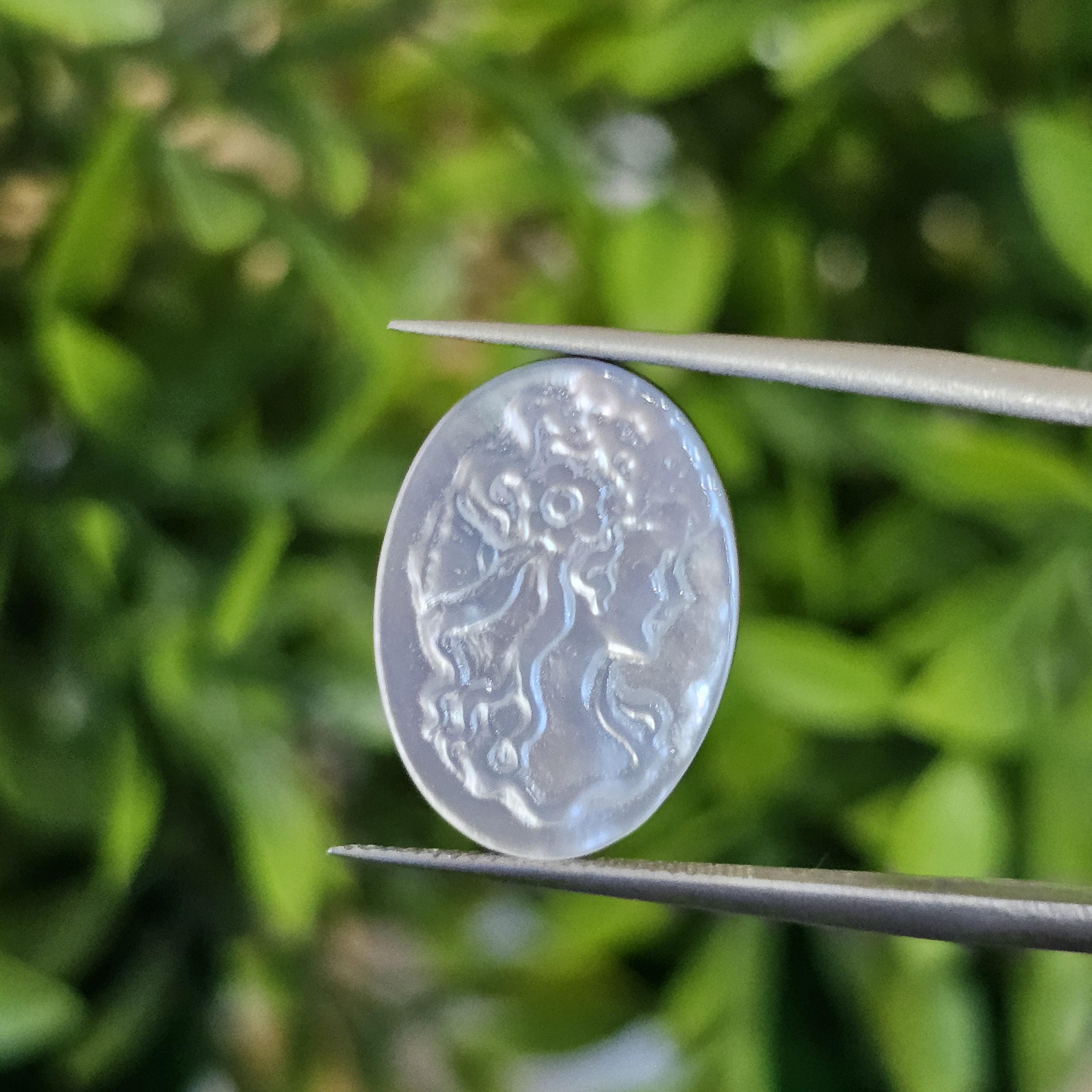 เปลือกหอยมุก แกะสลัก Pearl Shell Carved 3.94 กะรัต (Cts.)