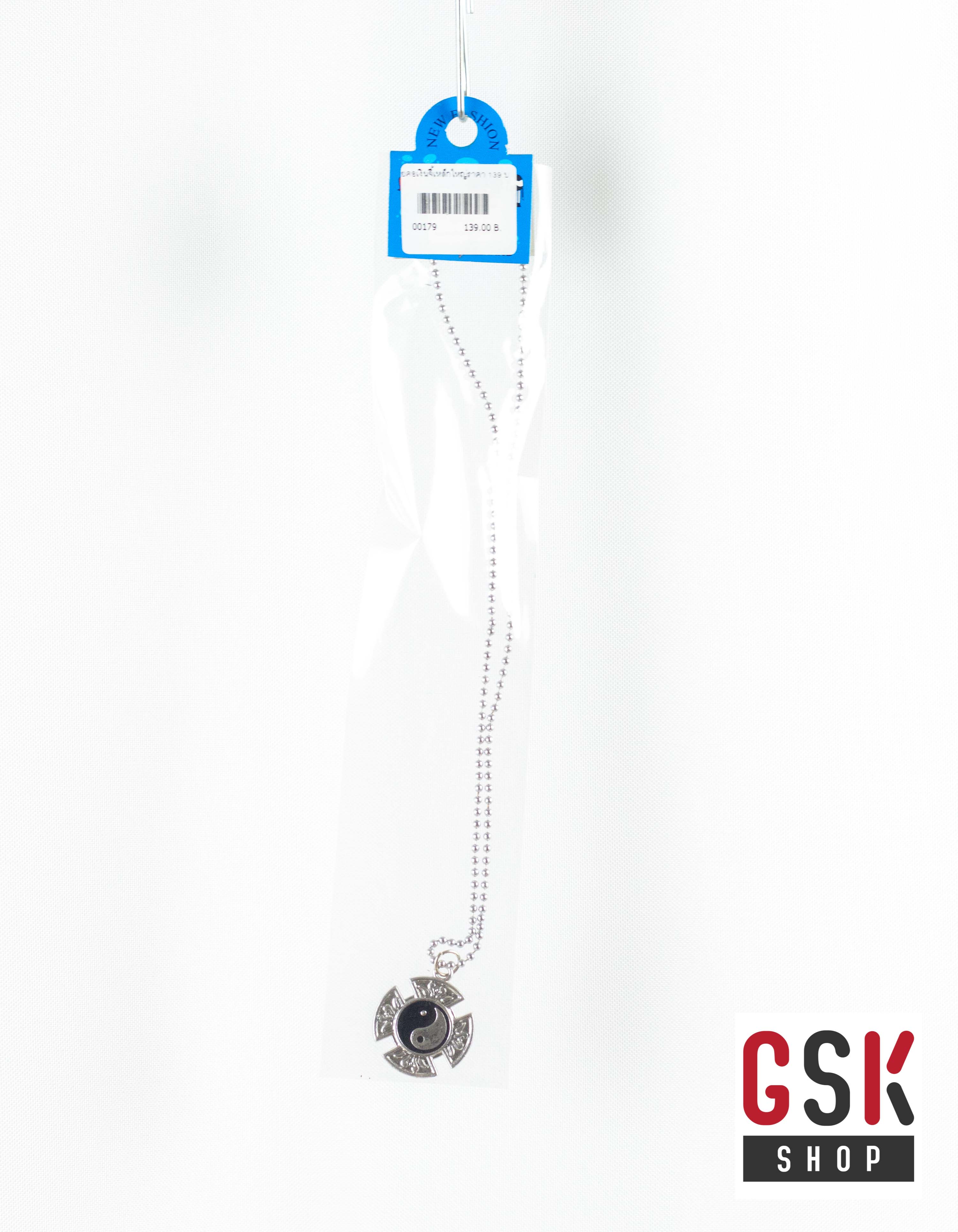 สร้อยคอเงิน+จี้เหล็กใหญ่