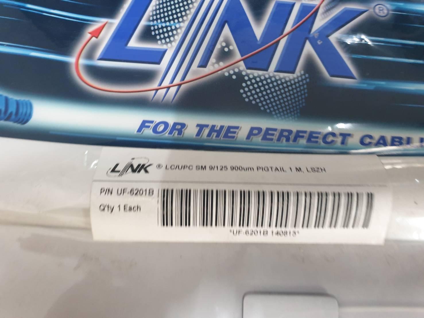 LINK UF-6201B LC Pigtail, 9/125 sm , (900 µm buffer), 1 m. White