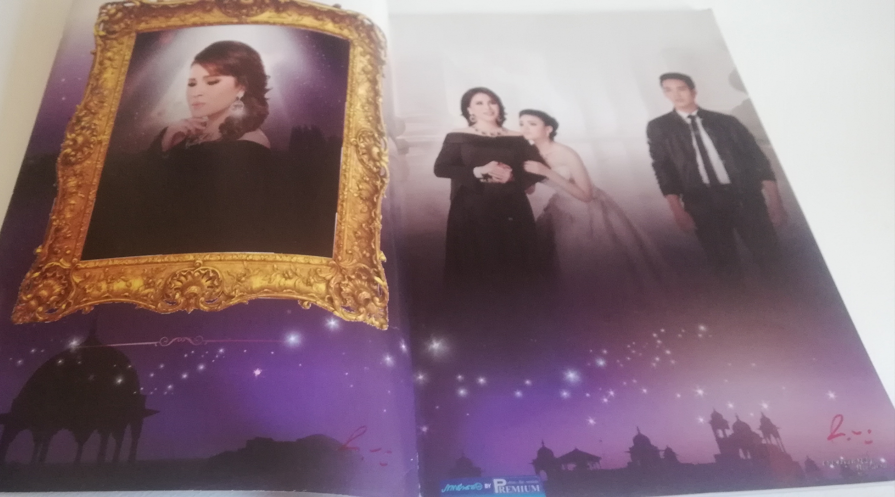 มีหลายภาพ, มุมปกด้านล่าง และด้านในเกือบทุกหน้ามีลายเซ็นต์สีแดงตามภาพ, หนังสือภาพละครช่อง3, ดาวหลงฟ้าภูผาสีเงิน