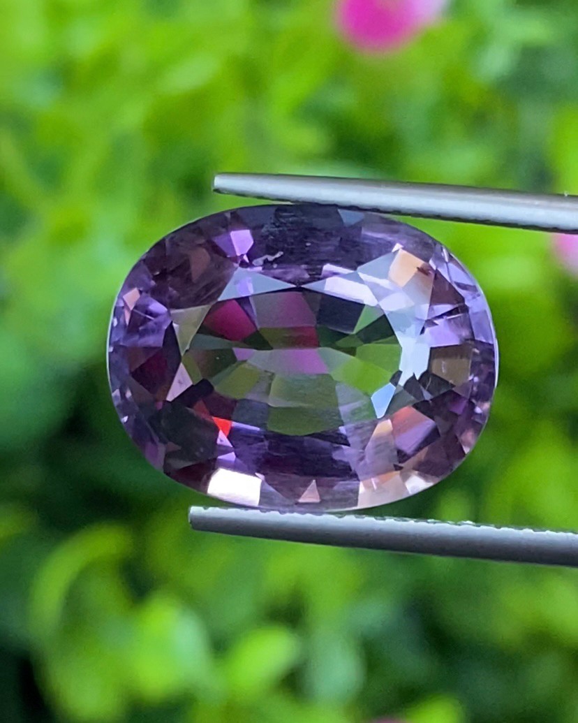 พลอย อเมทิส Amethyst 10.14 กะรัต (Cts.) พลอยแท้ อัญมณีมงคลประจําวันเกิด เครื่องประดับพลอย