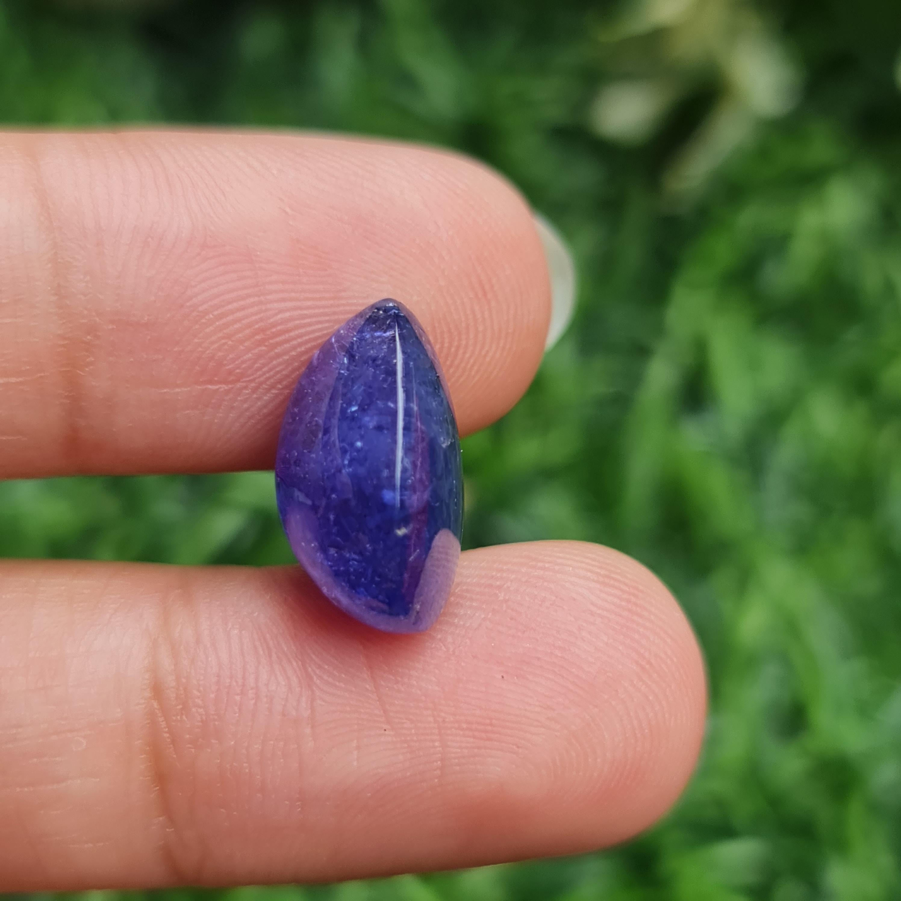 พลอย แทนซาไนท์ Tanzanite 10.09 กะรัต (Cts.) พลอยแท้ อัญมณีมงคลประจําวันเกิด เครื่องประดับพลอย