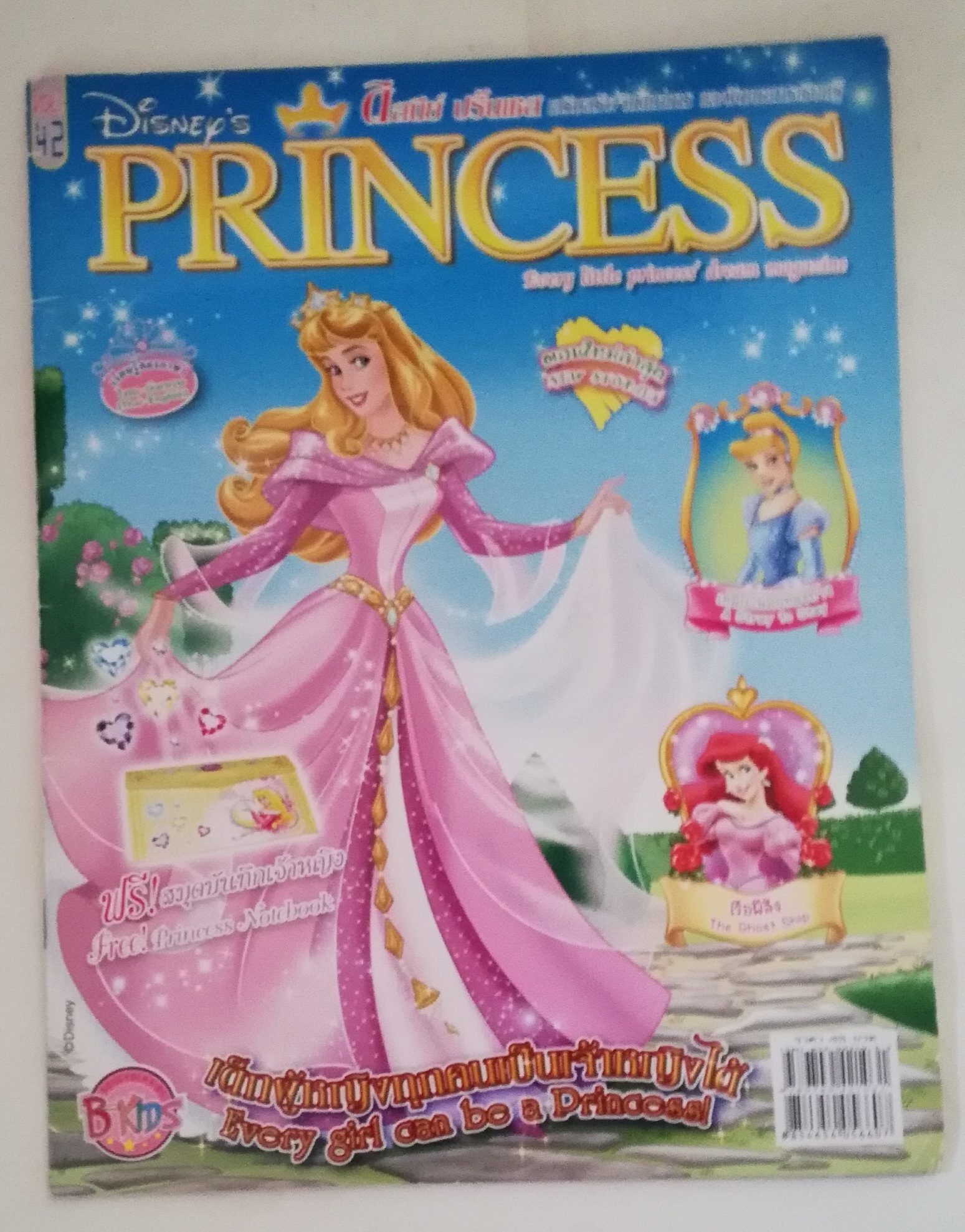 นิตยสารภาพสวยการ์ตูนเจ้าหญิงดิสนีย์ ** มีระบายสี หน้า 15 ,Disney's Princess ดิสนีย์ ปริ๊นเซส เล่ม 42 ปก เจ้าหญิงออโรร่า,ในเล่ม :-ออโรร่ามซินเดอเรลล่า,แอเรี่ยล