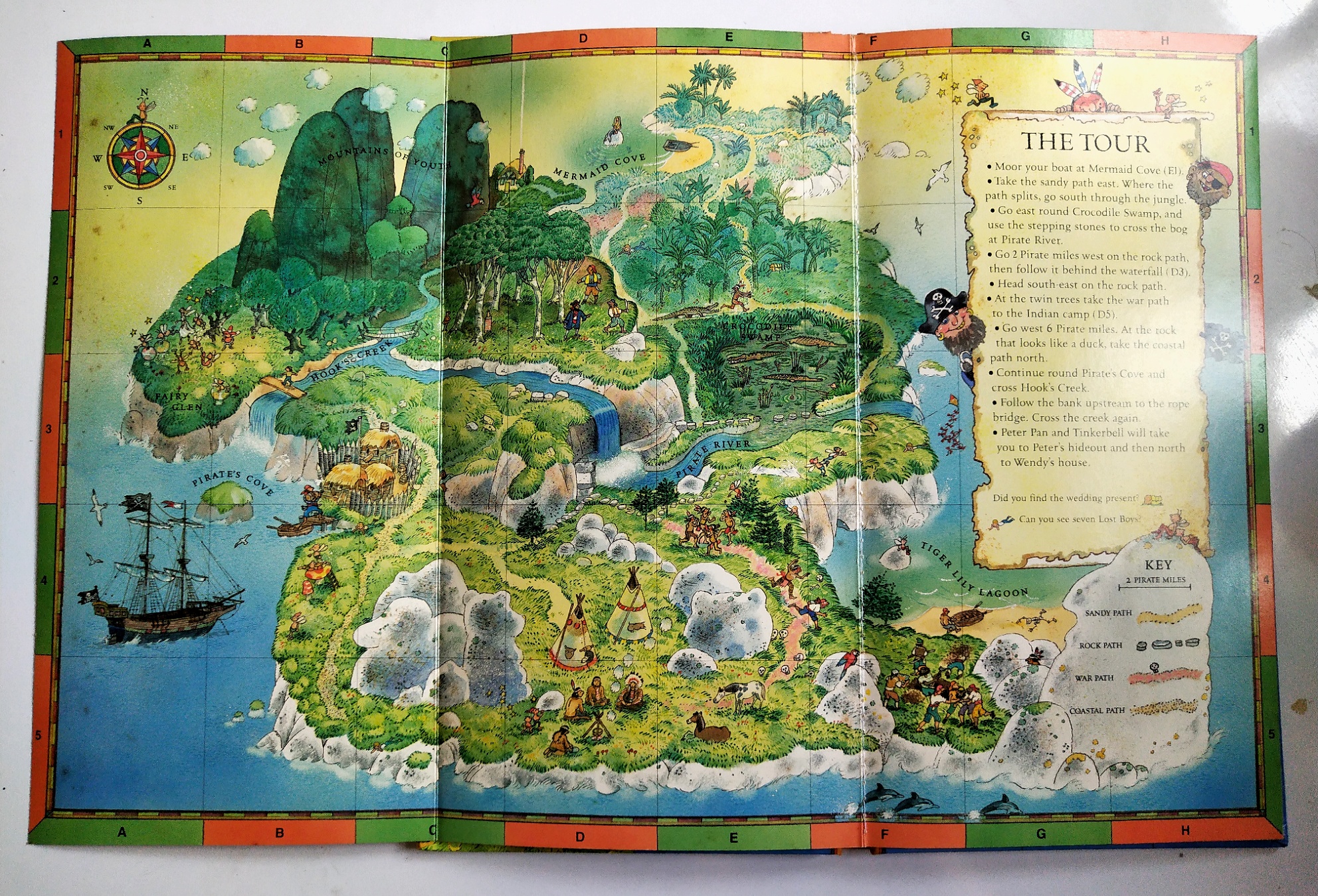 หนังสือภาพภาษาอังกฤษ Once Upon a Time,MAP BOOK "กาลครั้งหนึ่ง " แผนที่ ไกด์สู่ The Enchanted forest, The Giant Kingdom Neverland, The Land of Oz, Aladdin's Kingdom Wonderland และ ป๊อปอัพพระราชวัง ภาพโดย Peter Joyce ฉบับภาษาอังกฤษ