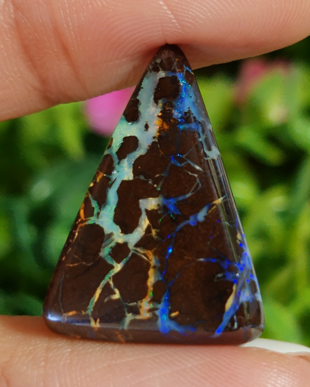 พลอย โบลเดอร์ โอปอล ออสเตรเลีย Australian Boulder Opal 16.00 กะรัต (Cts.) พลอยแท้ อัญมณีมงคลประจําวันเกิด เครื่องประดับพลอย