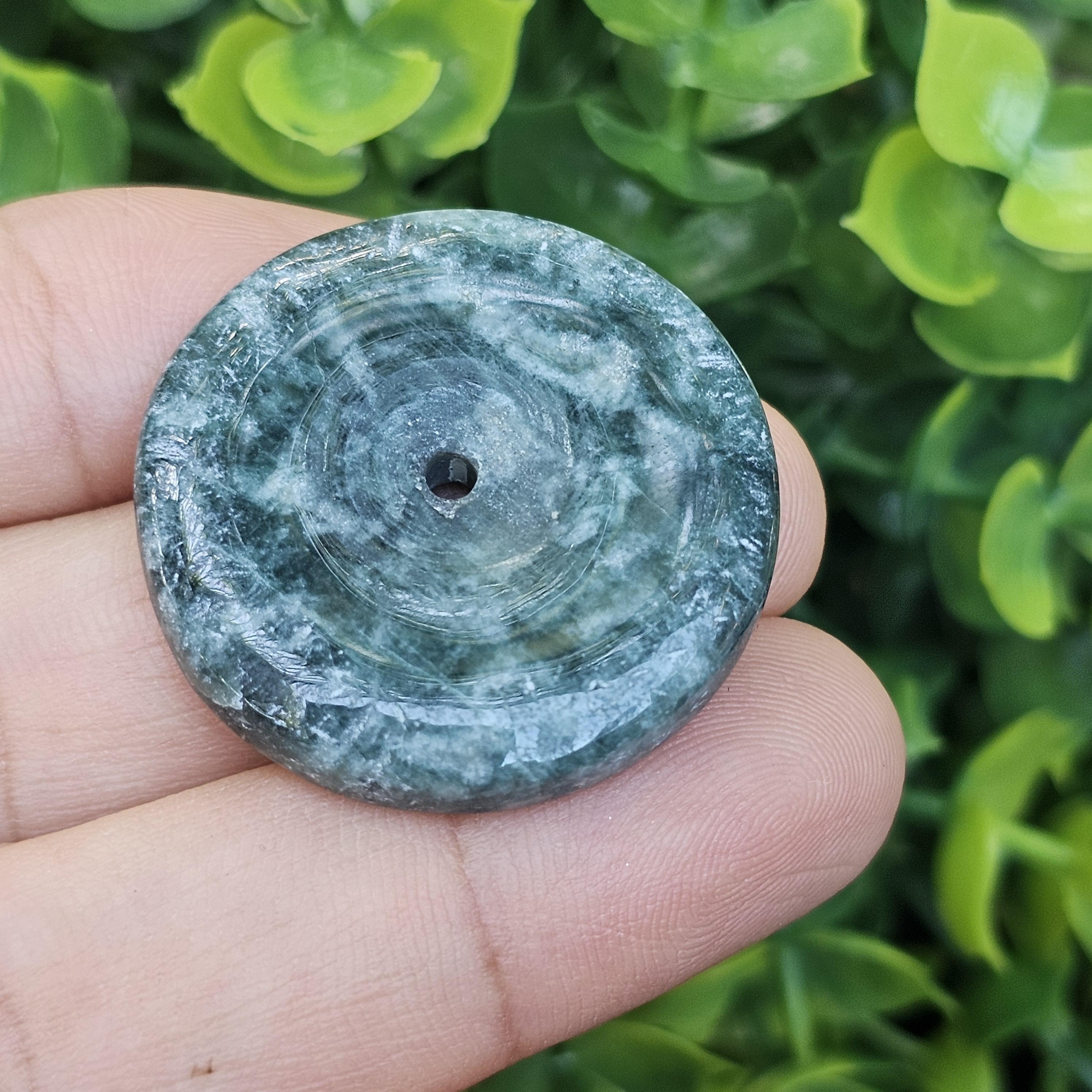 หยก พม่า แท้ Jade จี้โดนัทหยก (Bi-dise jadeite) พม่า (Myanmar) 60.28 กะรัต (Cts.)