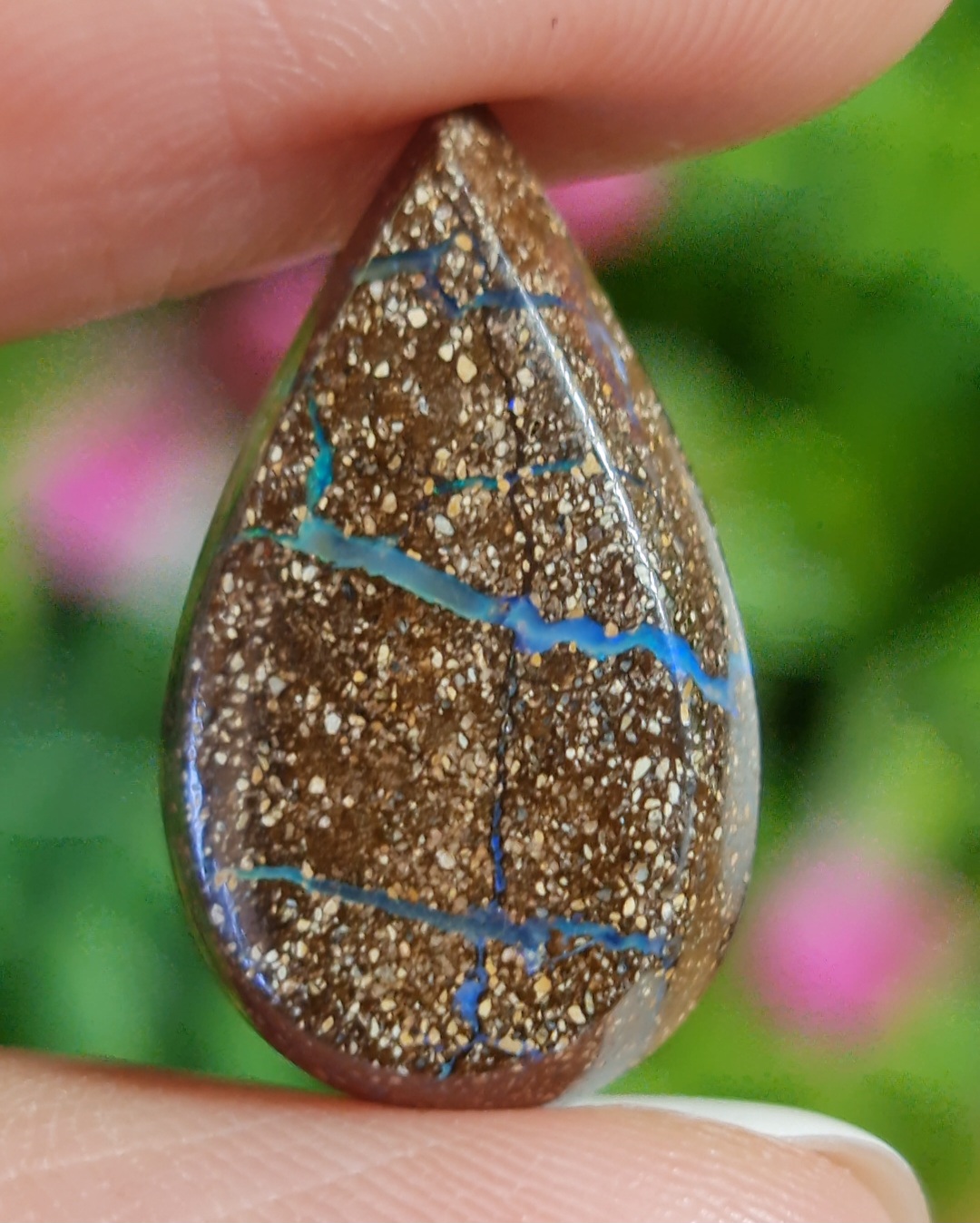 พลอย โบลเดอร์ โอปอล ออสเตรเลีย Australian Boulder Opal 10.30 กะรัต (Cts.) พลอยแท้ อัญมณีมงคลประจําวันเกิด เครื่องประดับพลอย