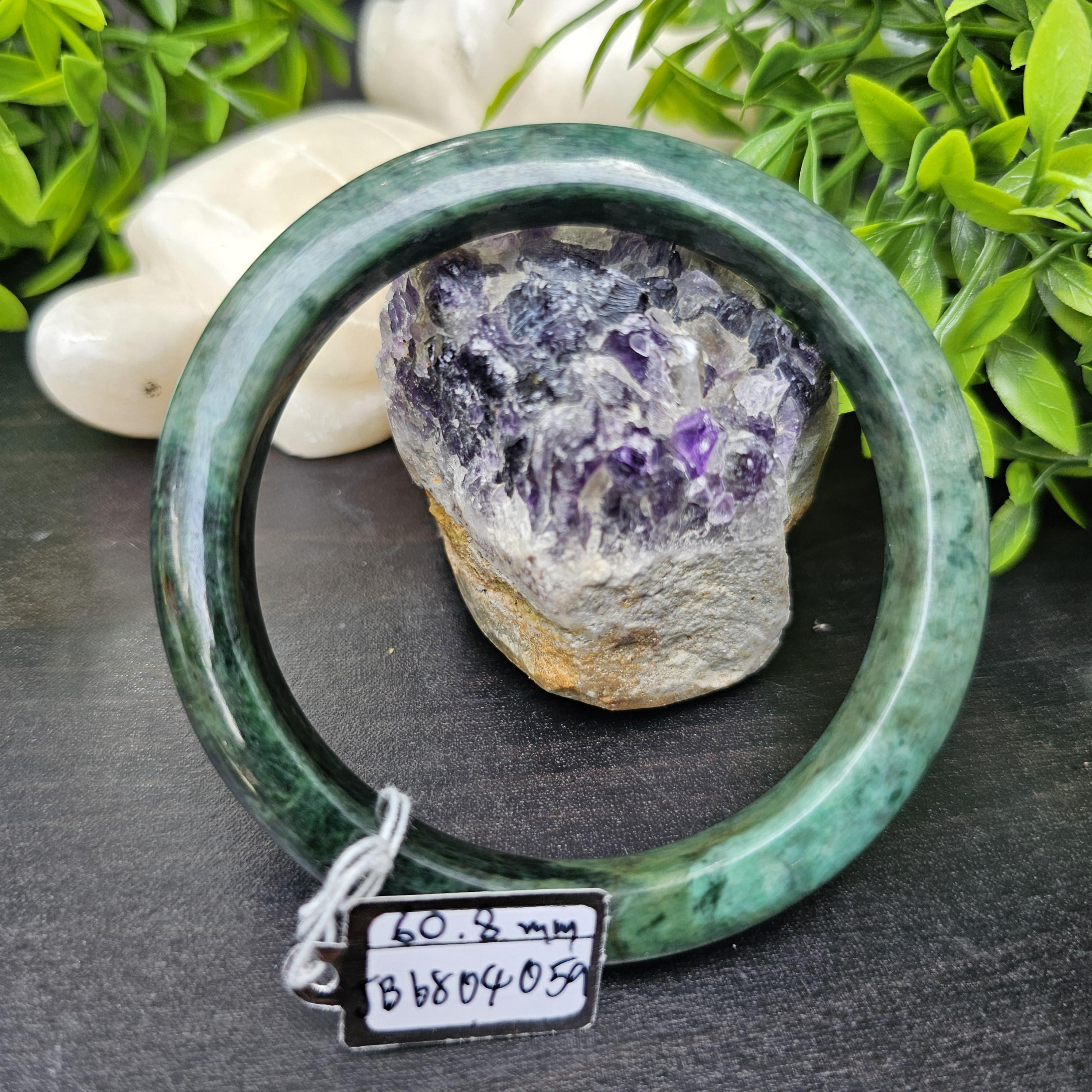 JB68041059 หยก พม่า แท้ Jade กำไลหยก 60.8 มม. (Jadeite bracelet) พม่า (Myanmar)