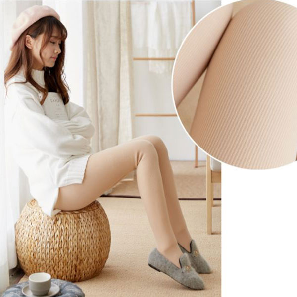 กางเกงเลกกิ้งกันหนาวติดลบ ผ้าคอตตอนลูกฟูกซับแคชเมียร์หนานุ่ม (11958L)