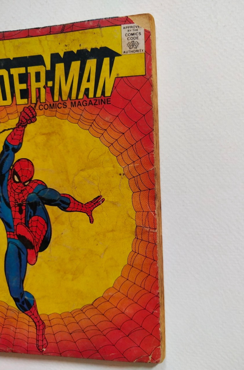 หนังสือการ์ตูนเก่า มีตำหนิ ตามภาพ สไปเดอร์แมน Spider-Man ,ฉบับภาษาอังกฤษ ตอน In the Clutches of the Kingpin!!