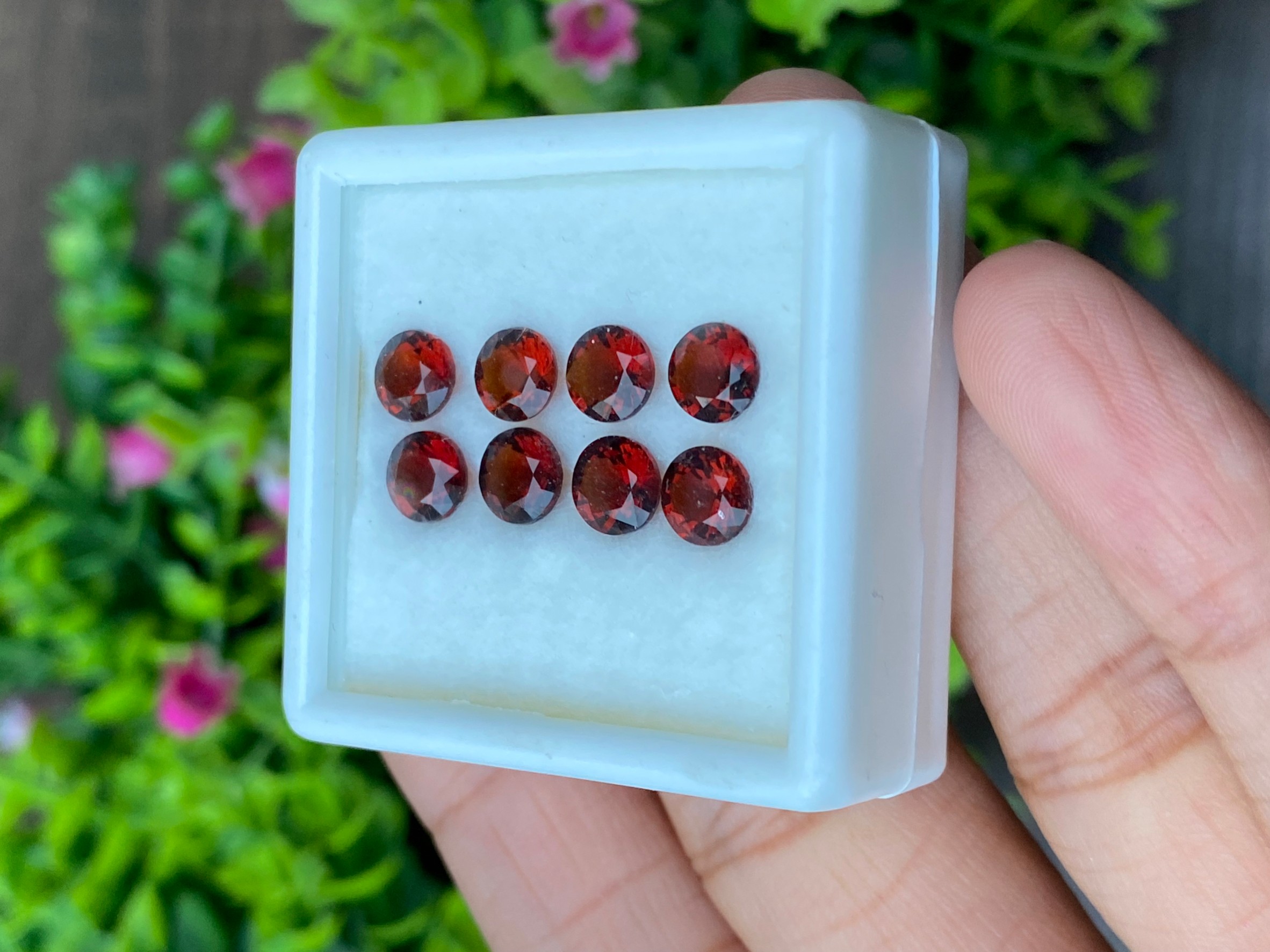 พลอย ซิทริน Citrine 5.82 กะรัต(Cts.) 8 เม็ด Pcs. พลอยแท้ อัญมณีมงคลประจําวันเกิด เครื่องประดับพลอย