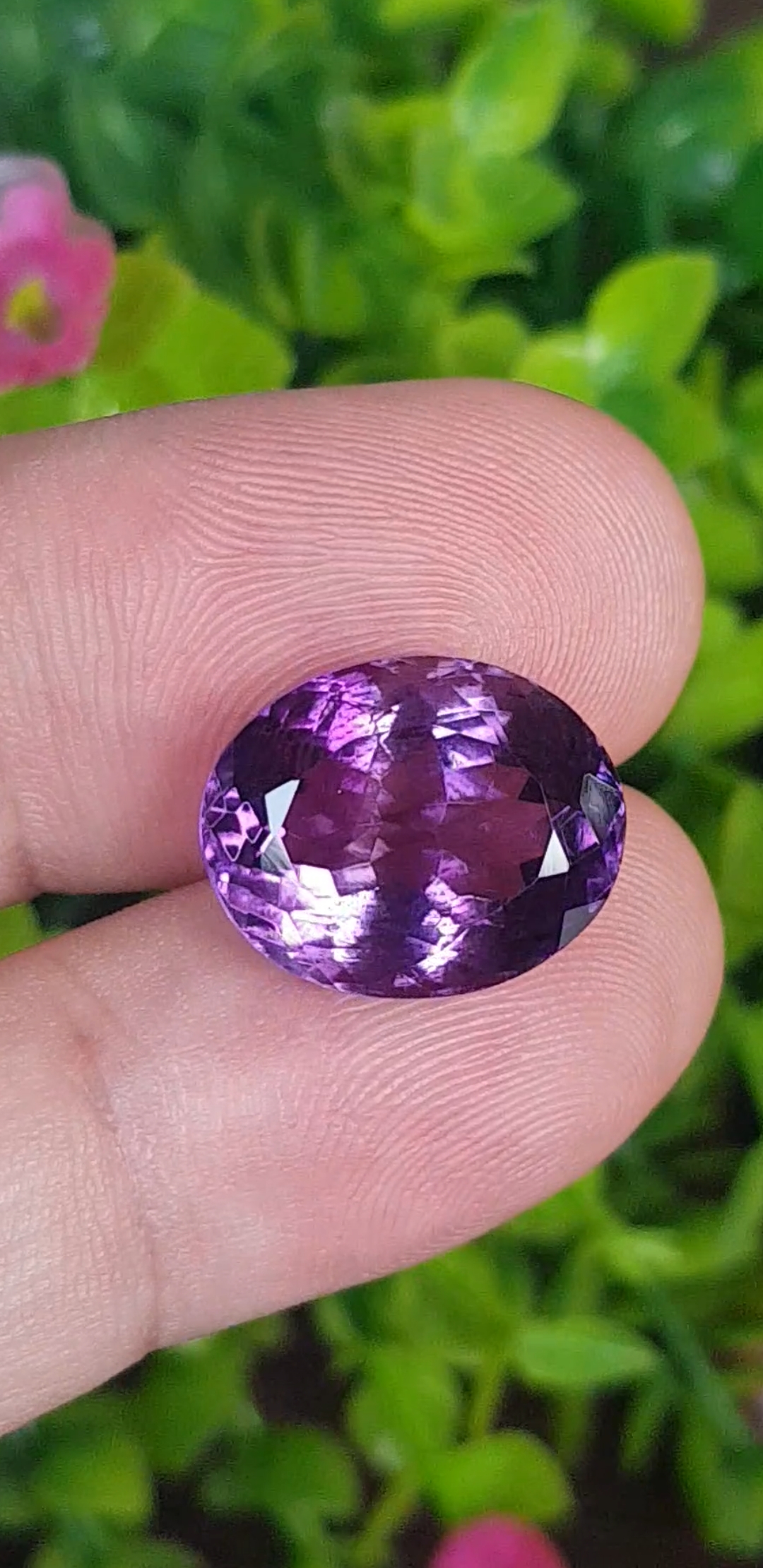 พลอย อเมทิส Amethyst 11.36 กะรัต (Cts.) พลอยแท้ อัญมณีมงคลประจําวันเกิด เครื่องประดับพลอย