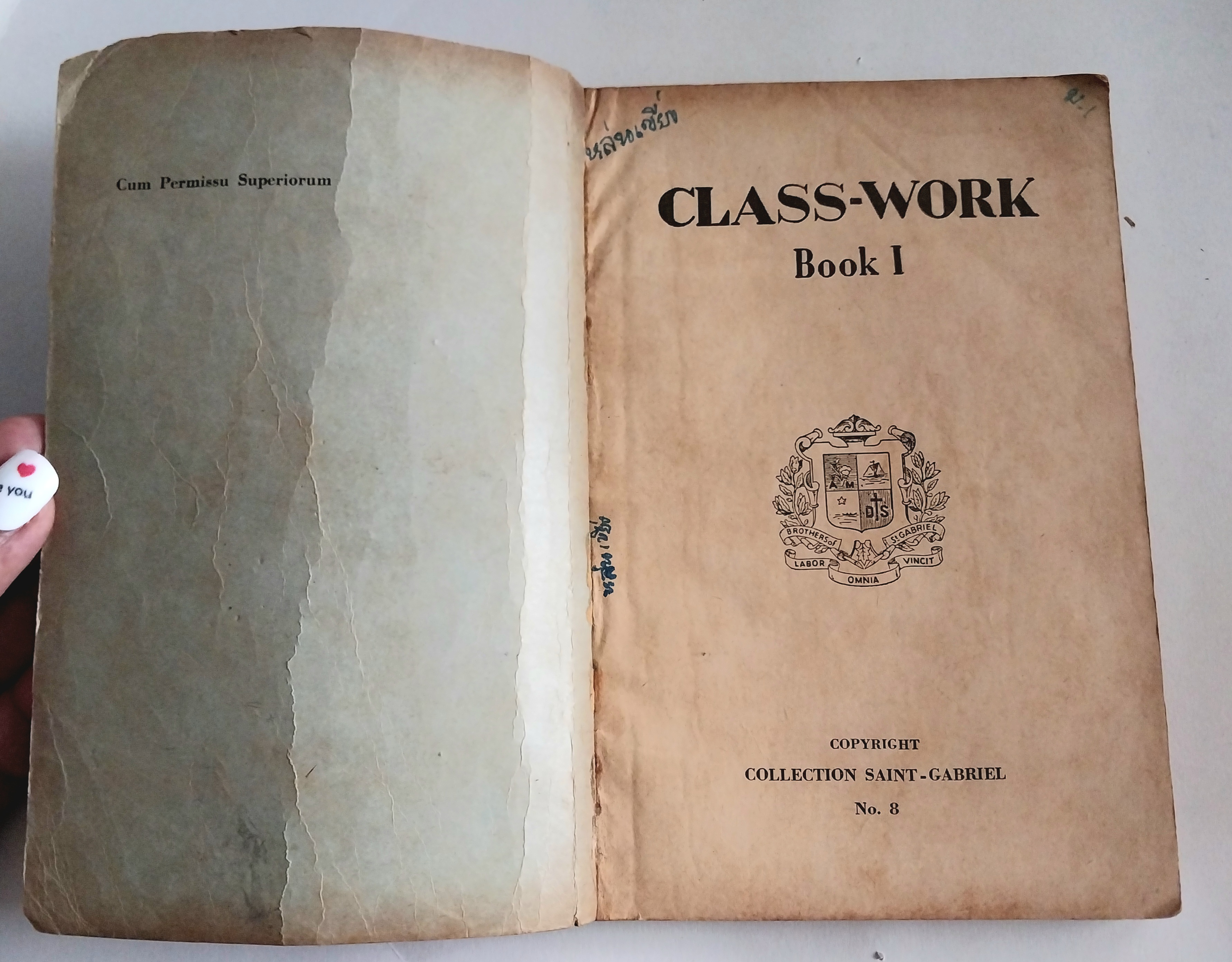 หนังสือเรียนเก่าวิชาภาษาอังกฤษ **มีตำหนิโปรดดูทุกภาพ Class-Work Book1 ลิขสิทธิ์ Collection Saint- Gabriel No.8