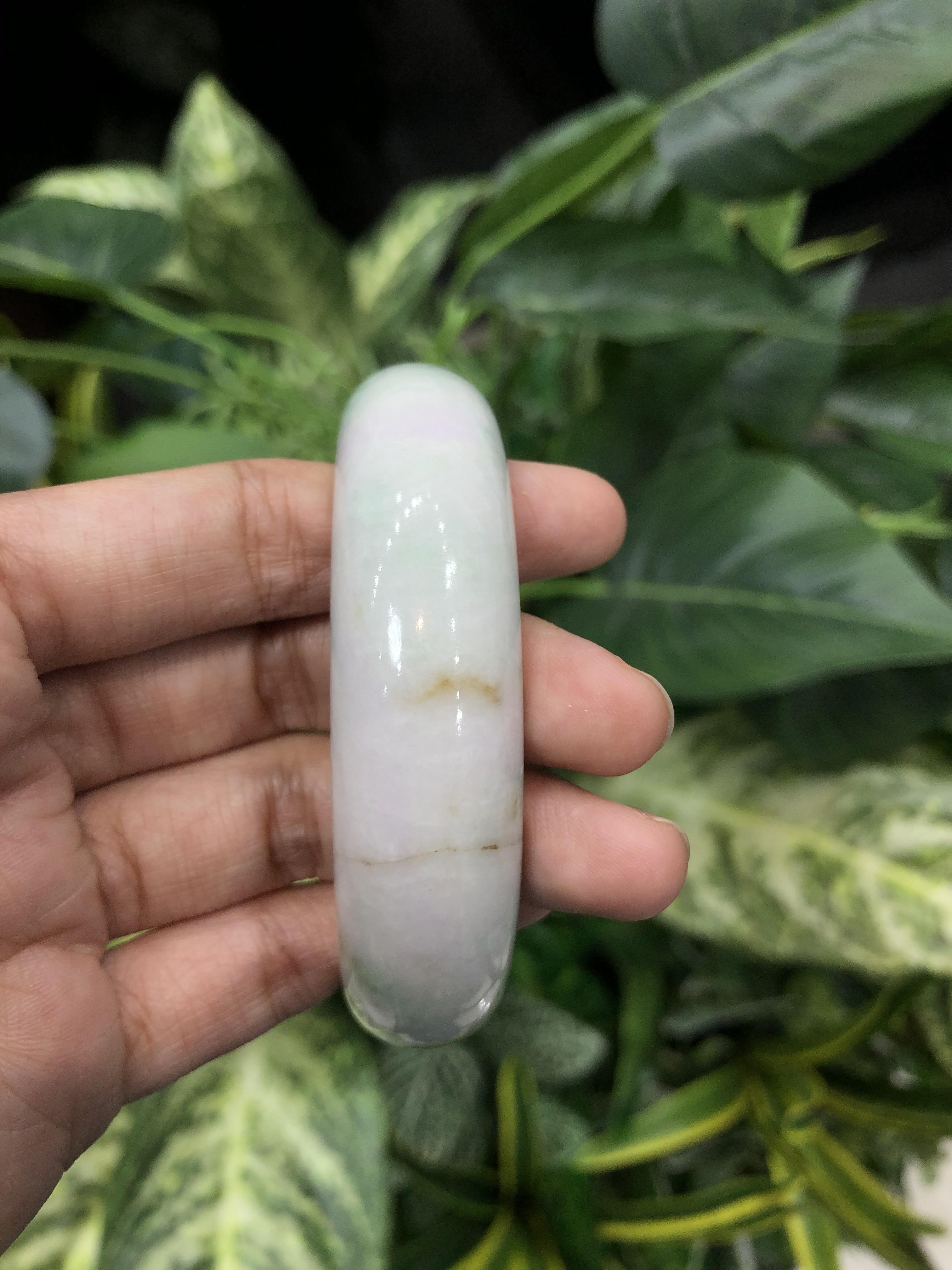 J05C0114 หยก พม่า แท้ Jade กำไลหยก 58.8 มม. (Jade bracelet) พม่า (Myanmar)