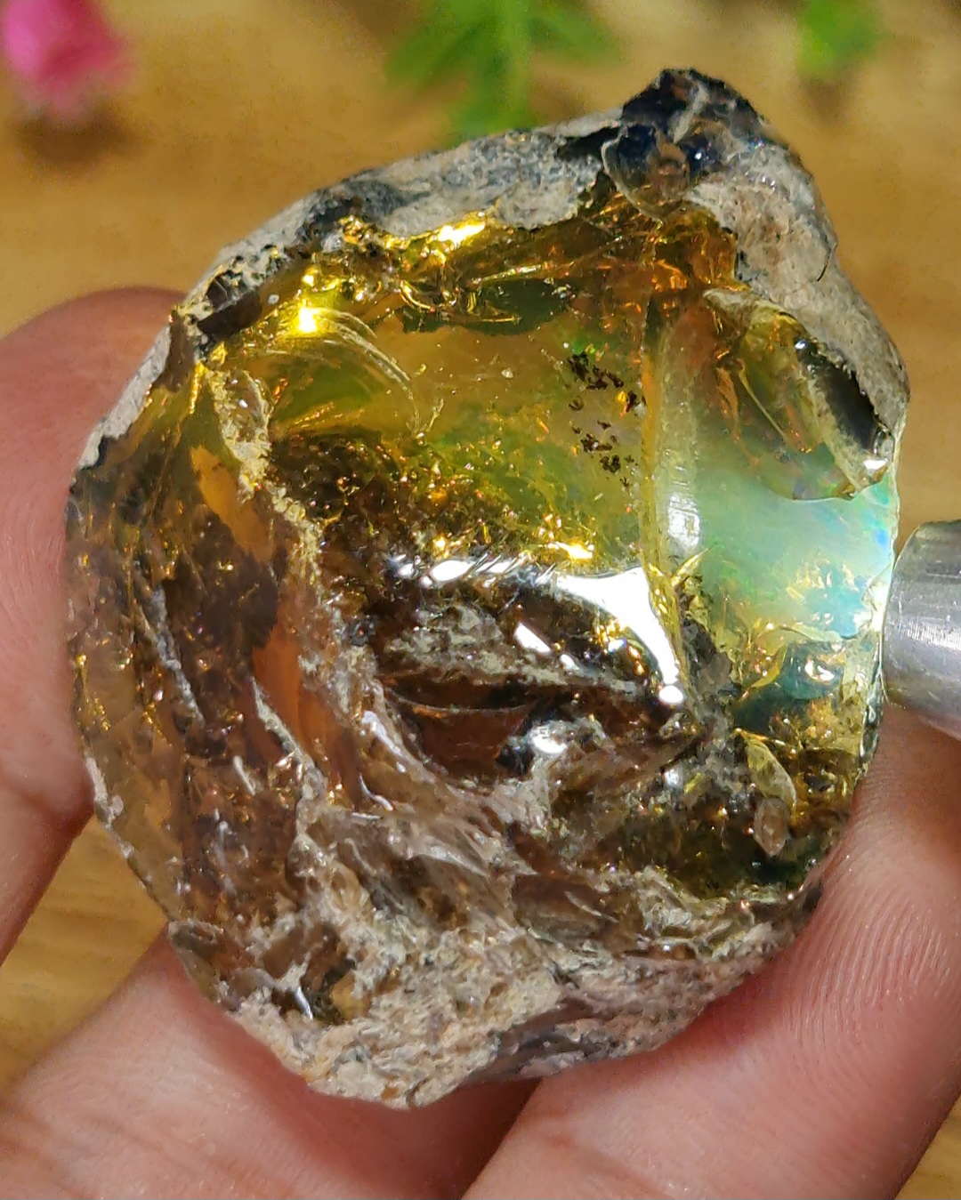 ก้อน ผลึก โอปอล Opal 53 กรัม (Grams.) พลอยแท้ อัญมณีมงคลประจําวันเกิด เครื่องประดับพลอย