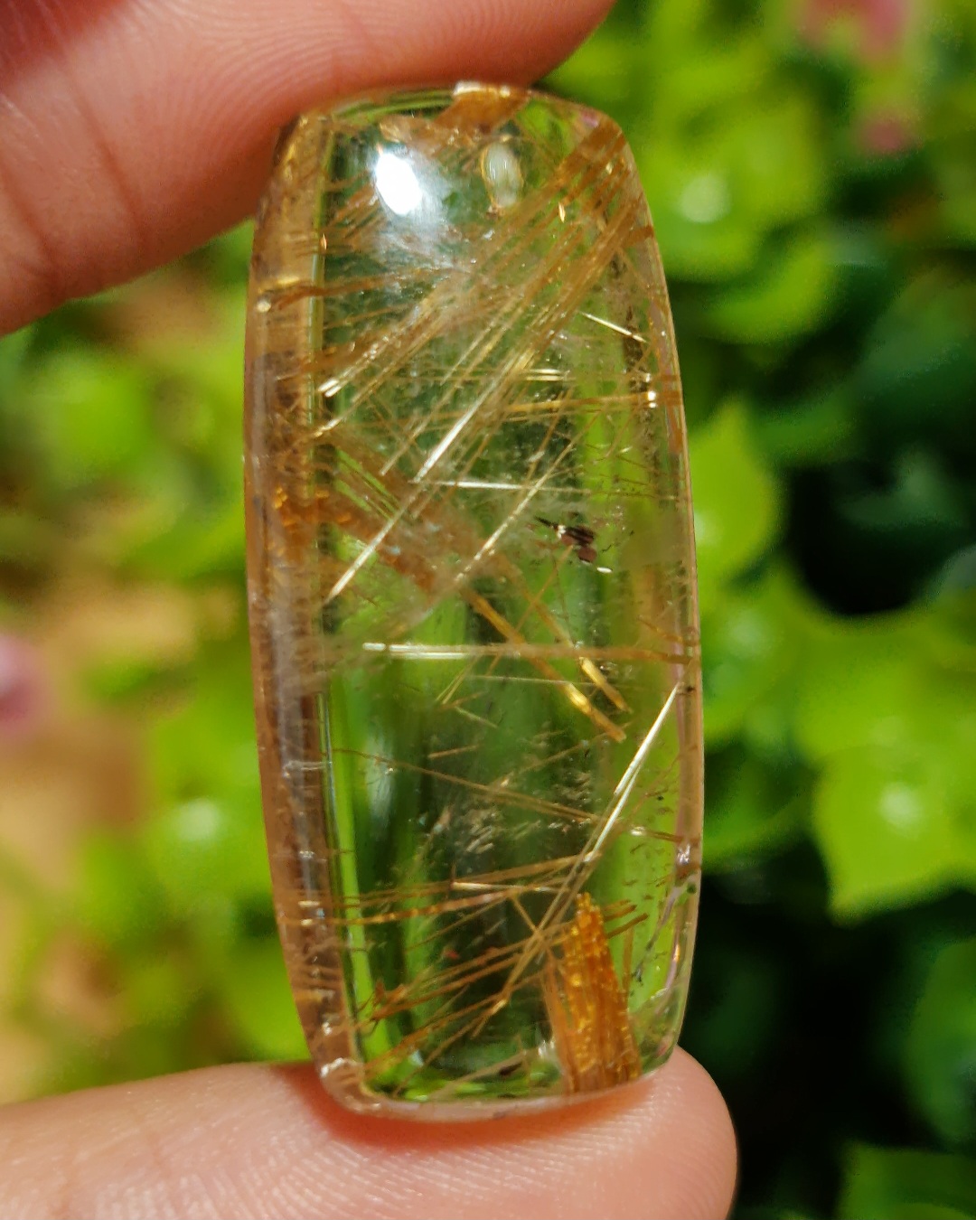 ไหมทอง ควอตซ์ Golden Rutilated Quartz 53.74 กะรัต Cts. พลอยแท้ อัญมณีมงคลประจําวันเกิด เครื่องประดับพลอย