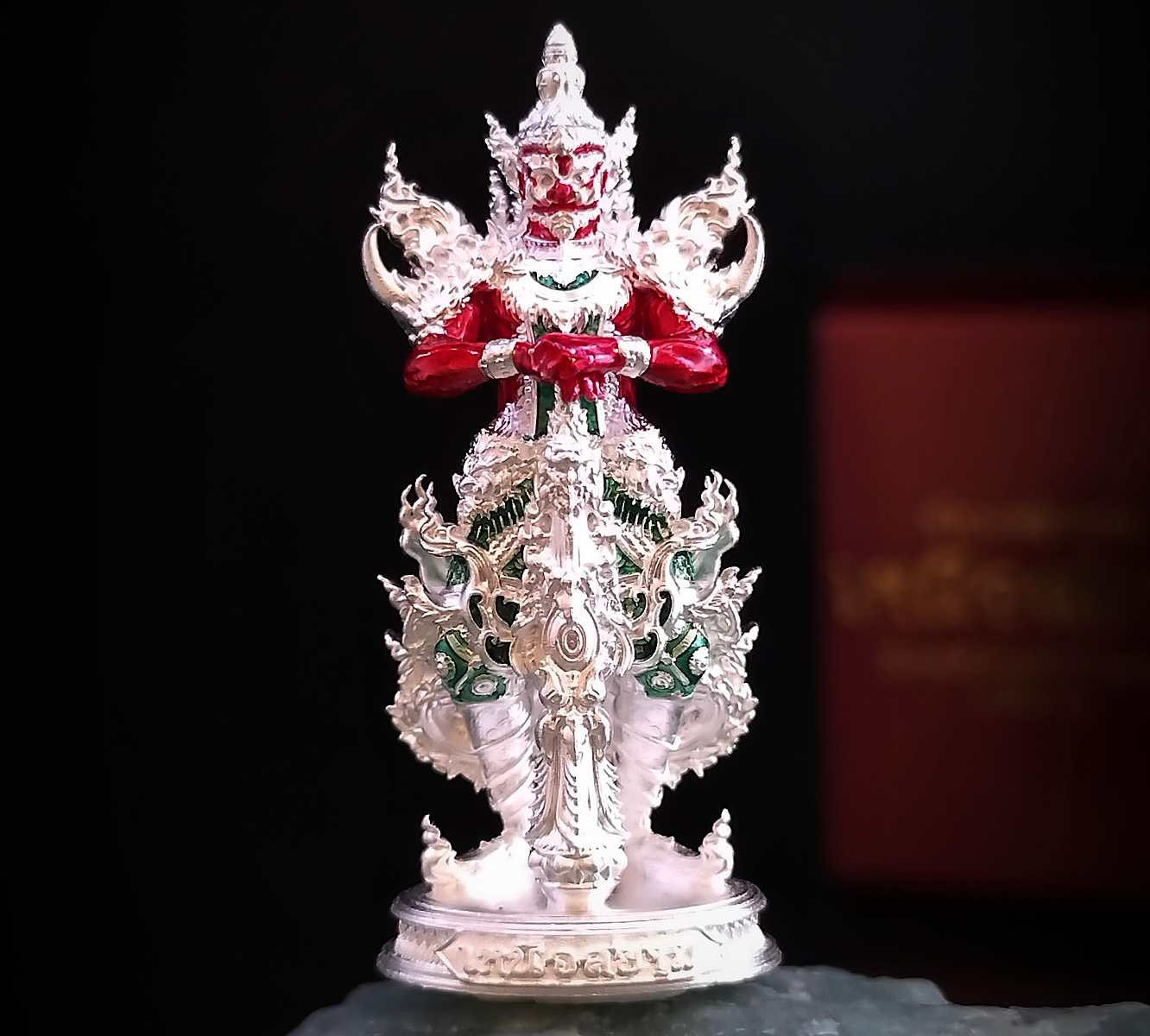 ท้าวเวสสุวรรณเหนือสยาม (หน้ายักษ์) รหัส 6.1 เนื้อเงินลงยา