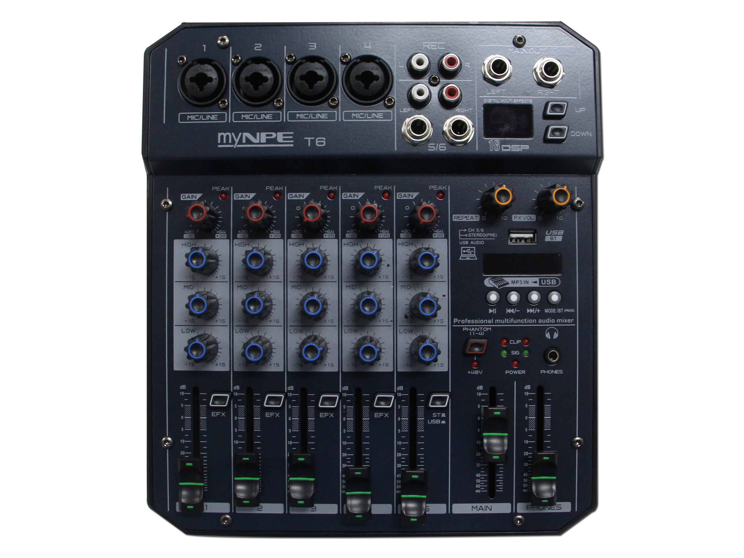 myNPE T6 Mixer 4Mono 1St with DSP/MP3