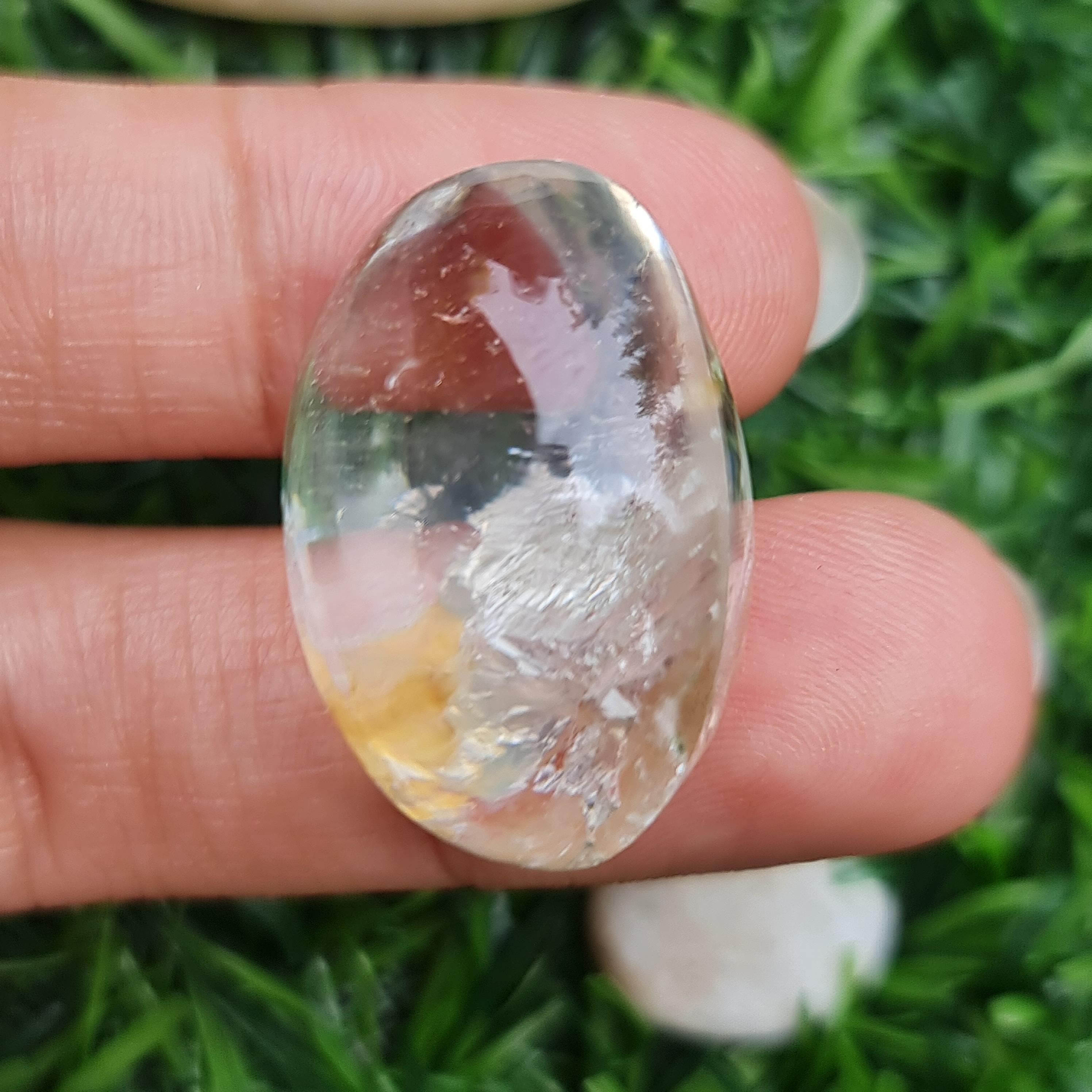 โป่งข่าม ควอตซ์ Rutilated Quartz 54.43 กะรัต Cts. พลอยแท้ อัญมณีมงคลประจําวันเกิด เครื่องประดับพลอย