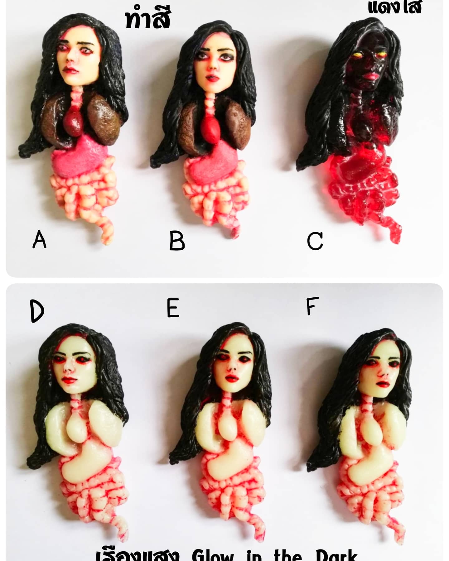 กรุณาเลือกแบบ (ราคาตัวละ) แฮนด์เมดโมเดล ผีกระสือ1:6 ขนาด 5นิ้ว พร้อมฐาน,กรุณาระบุหมายเลขที่เลือกค่ะ