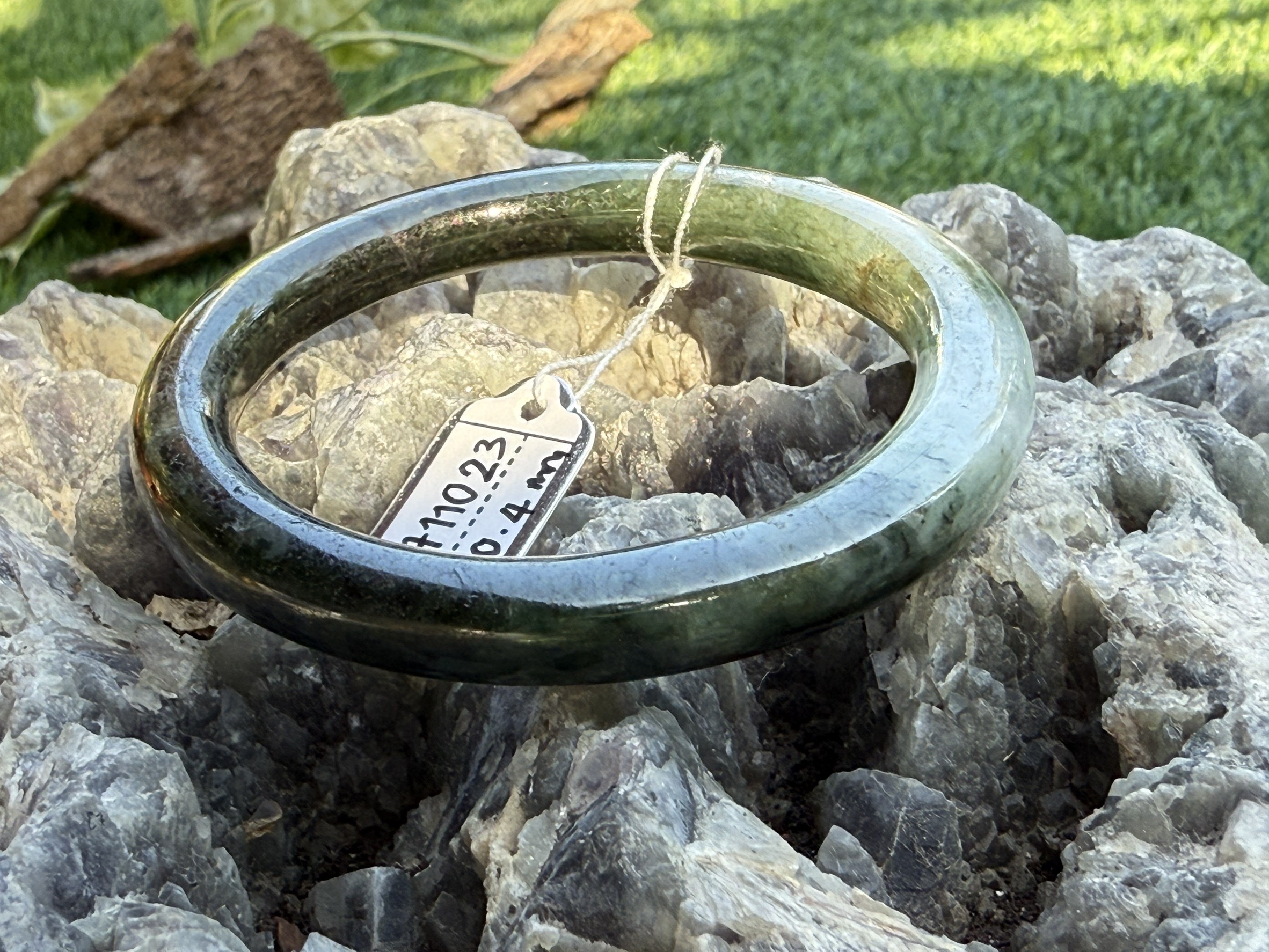 JB6711023 หยก พม่า แท้ Jade กำไลหยก 50.4 มม. (Jadeite bracelet) พม่า (Myanmar)