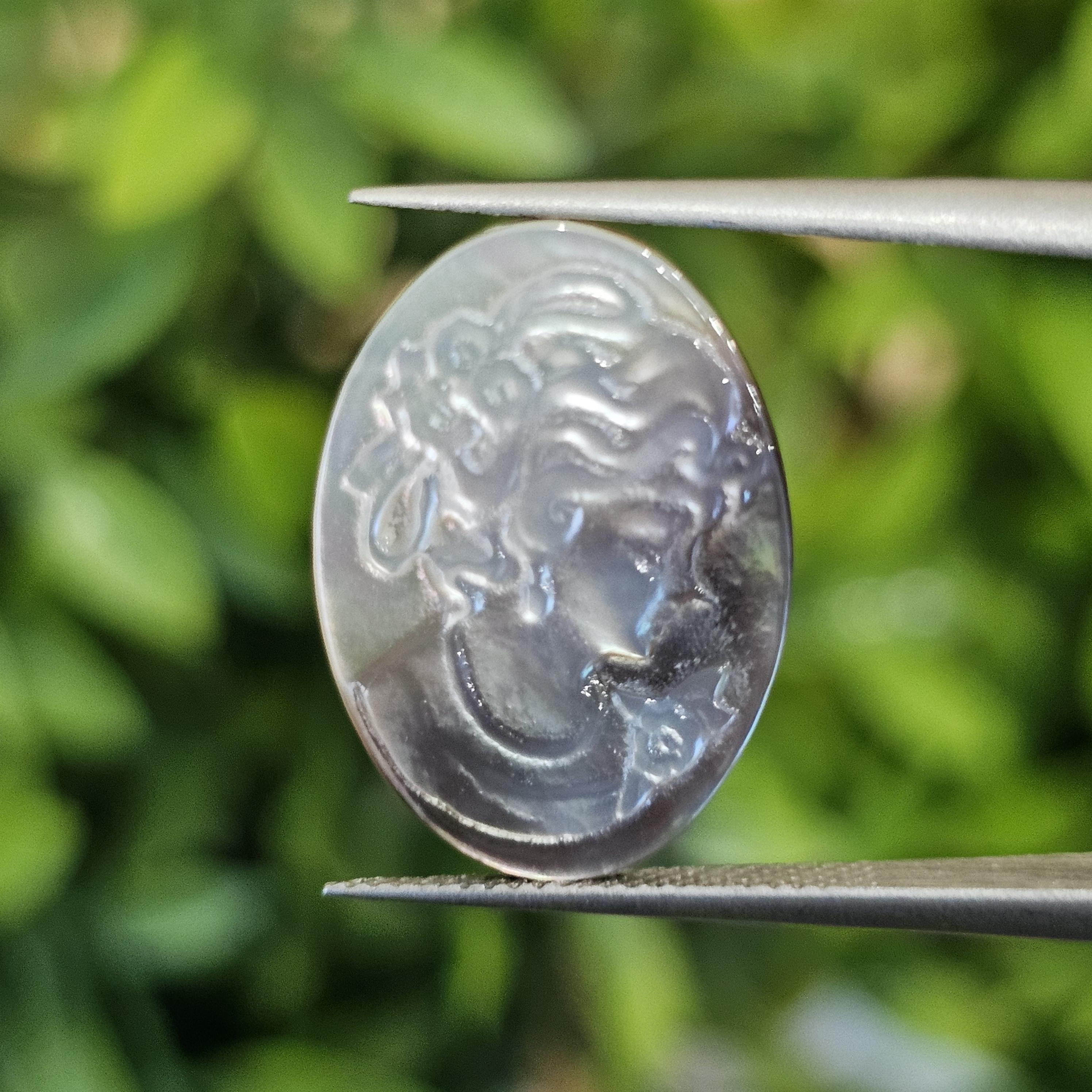 เปลือกหอยมุก แกะสลัก Pearl Shell Carved 3.07 กะรัต (Cts.)