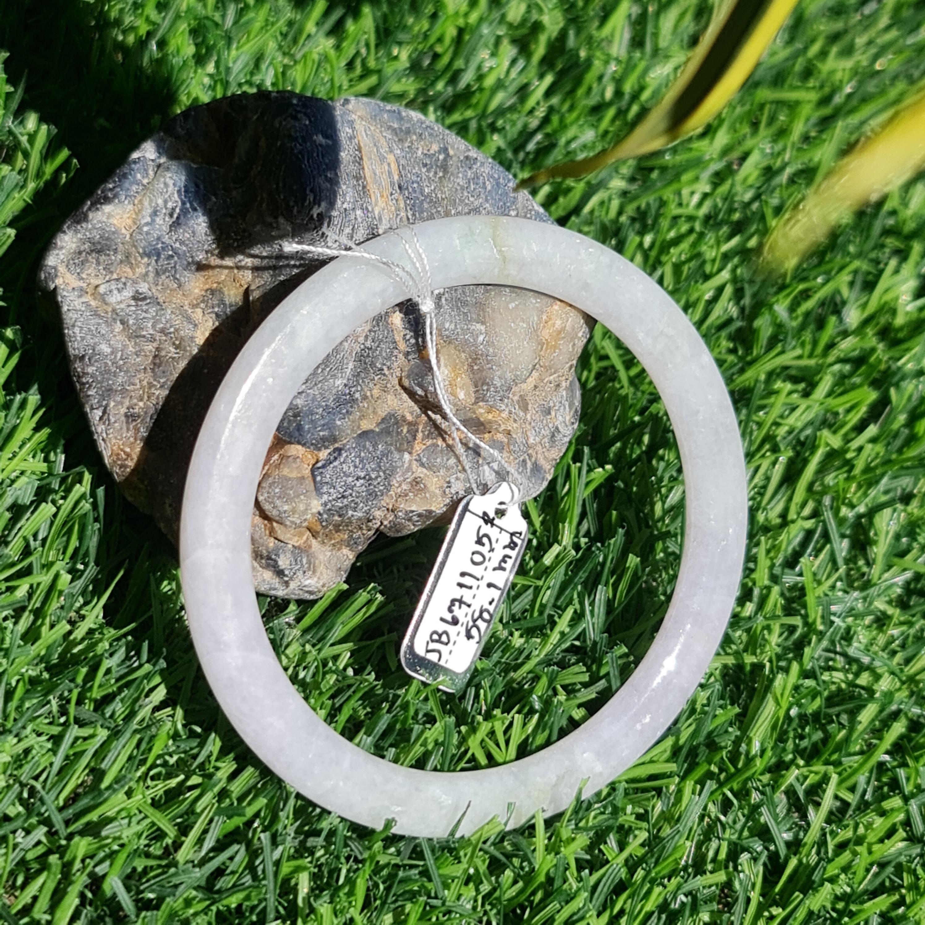 JB6711052 หยก พม่า แท้ Jade กำไลหยก 58.1 มม. (Jadeite bracelet) พม่า (Myanmar)