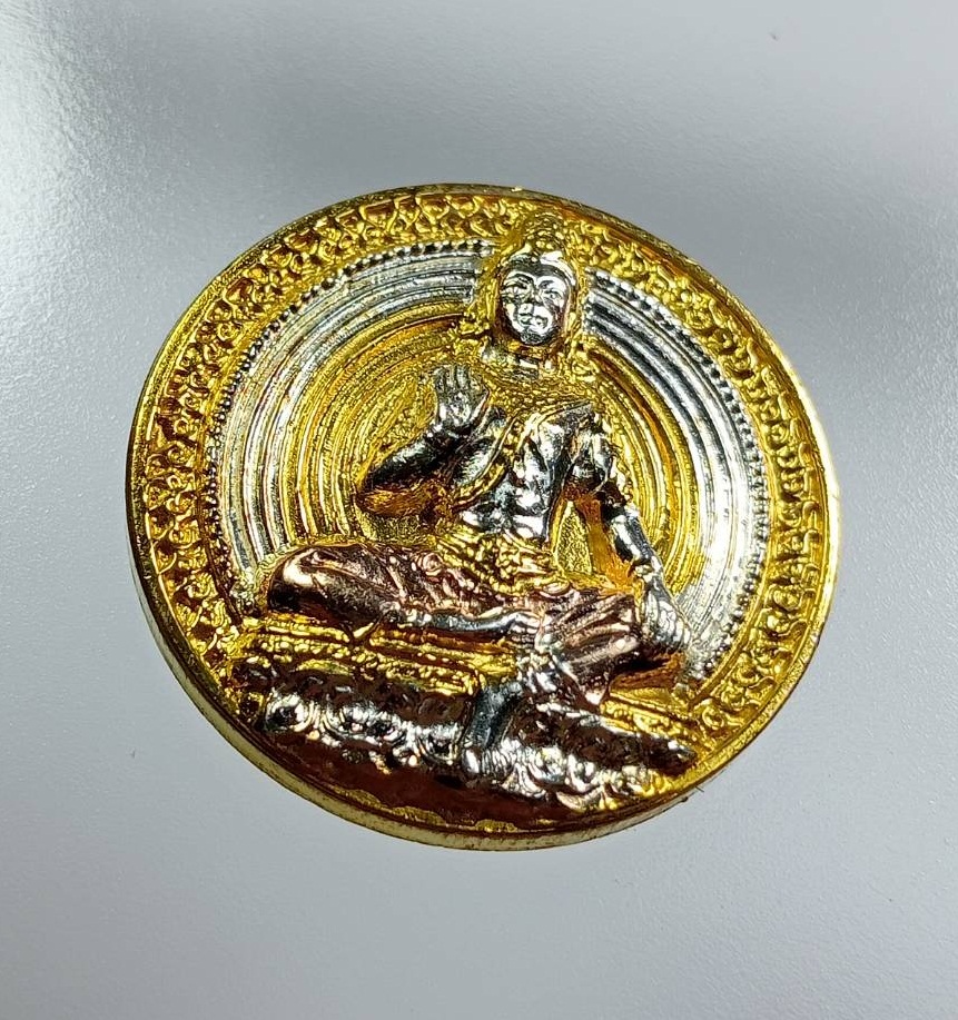 ก909 เหรียญจตุคามรามเทพ รุ่นมั่งมีเงินทอง พิธิพุทธาภิเษก-เทวาภิเษก วัดพระมหาธาตุวรมหาวิหาร จ.นครศรีธรรมราช