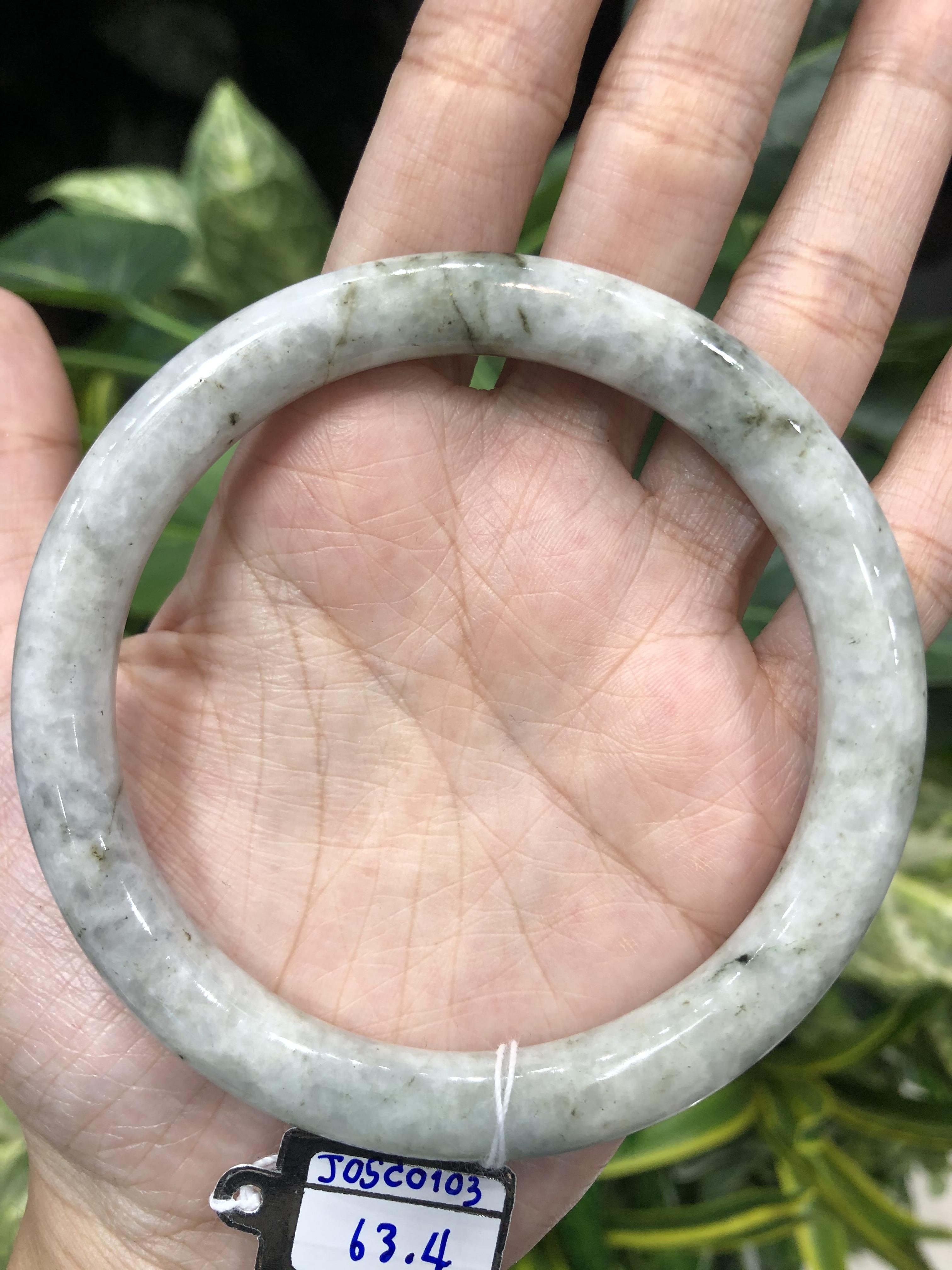 หยก พม่า แท้ Jade กำไลหยก 63.4 มม (Jade bracelet) พม่า (Myanmar)