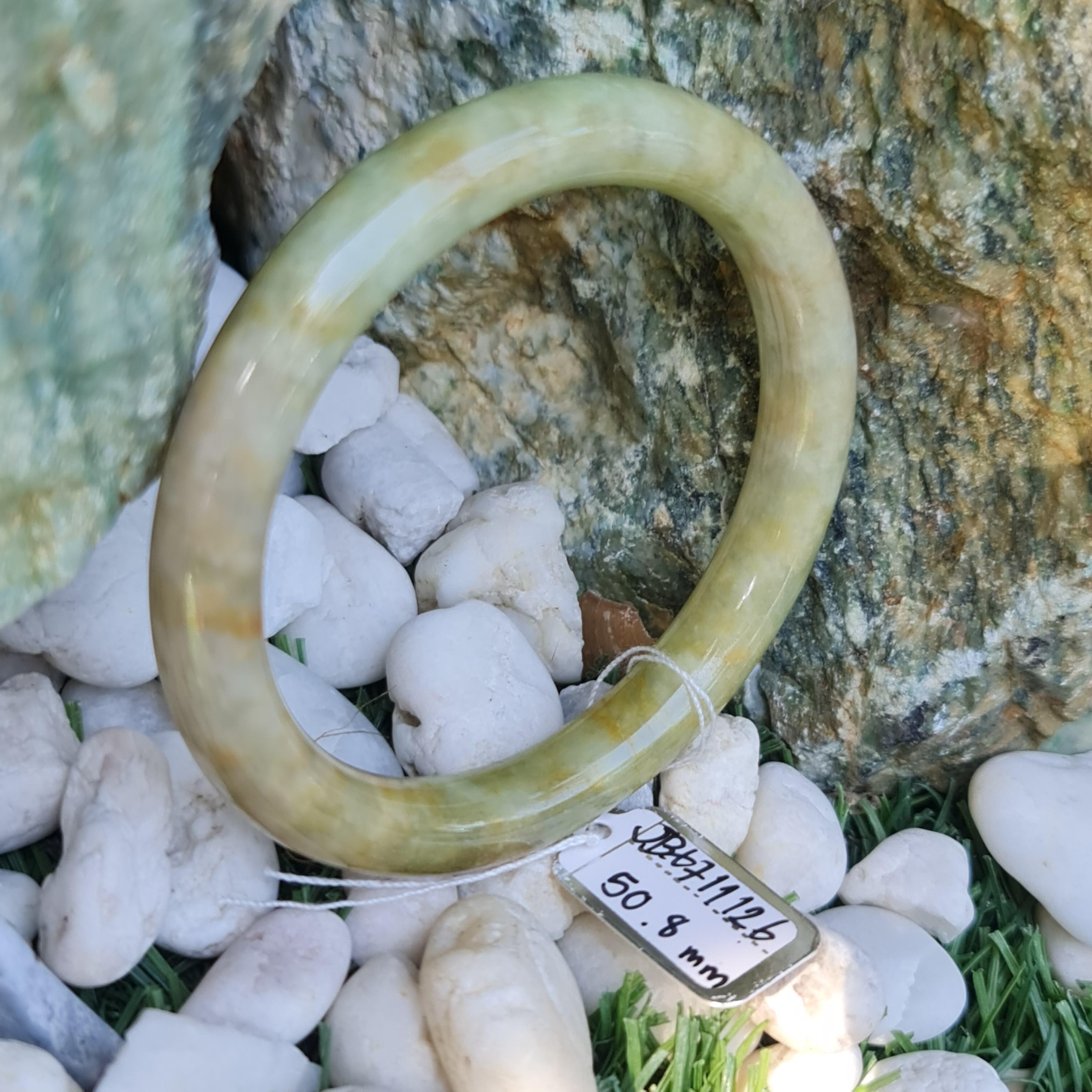 JB6711126 หยก พม่า แท้ Jade กำไลหยก 50.8 มม. (Jadeite bracelet) พม่า (Myanmar)