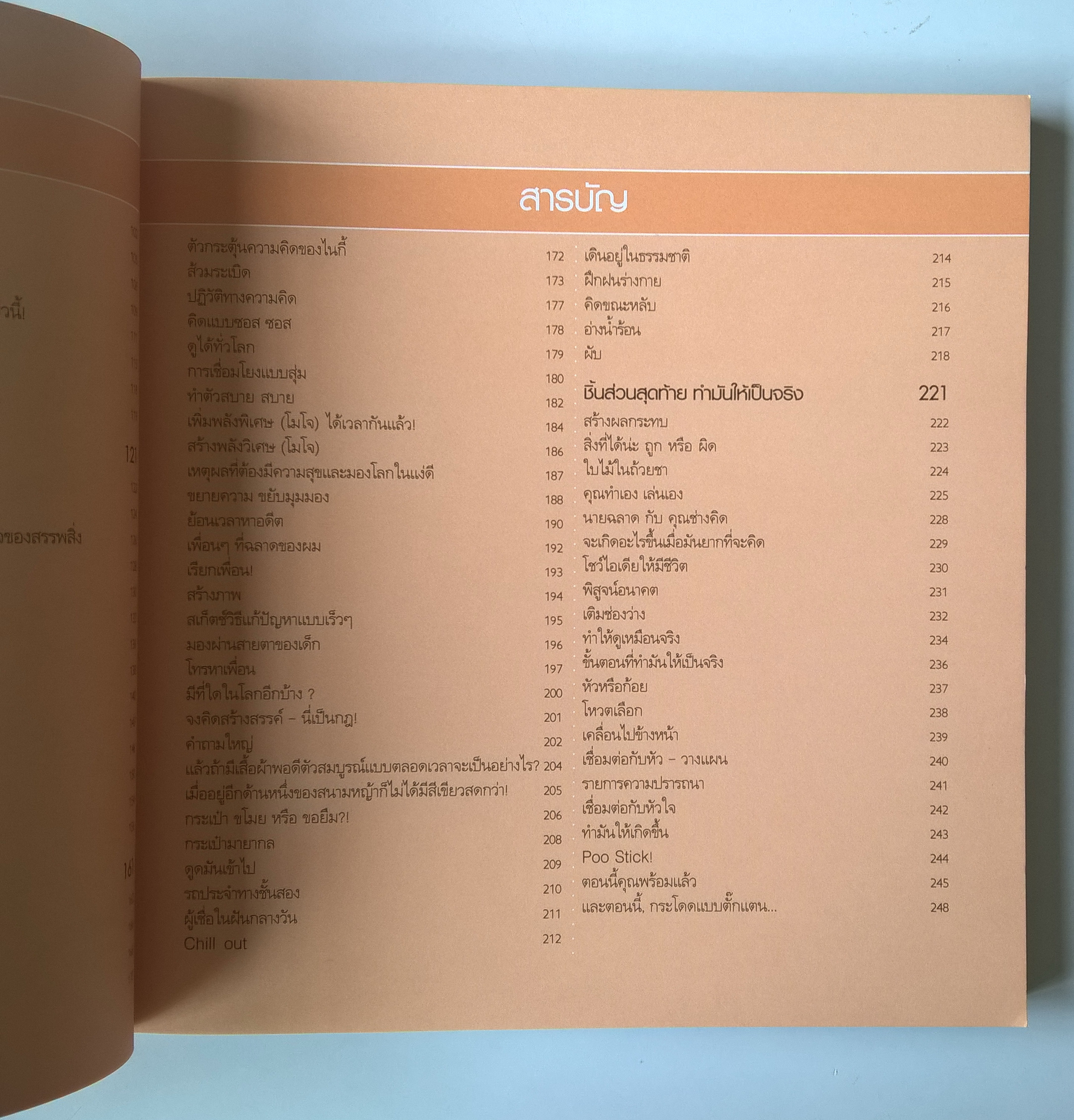 หนังสือแนวพัฒนาทักษะการคิด **ปกหลังมีตำหนิ" คิดนอกกรอบ สุขได้ รวยง่าย How to Have Kick-Ass Idea" เปลี่ยนวิธีคิด ชีวิตมีแต่โอกาส กุญแจที่จะทำให้คนธรรมดาคิดแตกต่างอย่างสร้างสรรค์จนพบความสุขและความสำเร็จแซงหน้าคนอื่น ไม่ว่าตอนนี้คุณจะอยู่ที่จุดไหนข