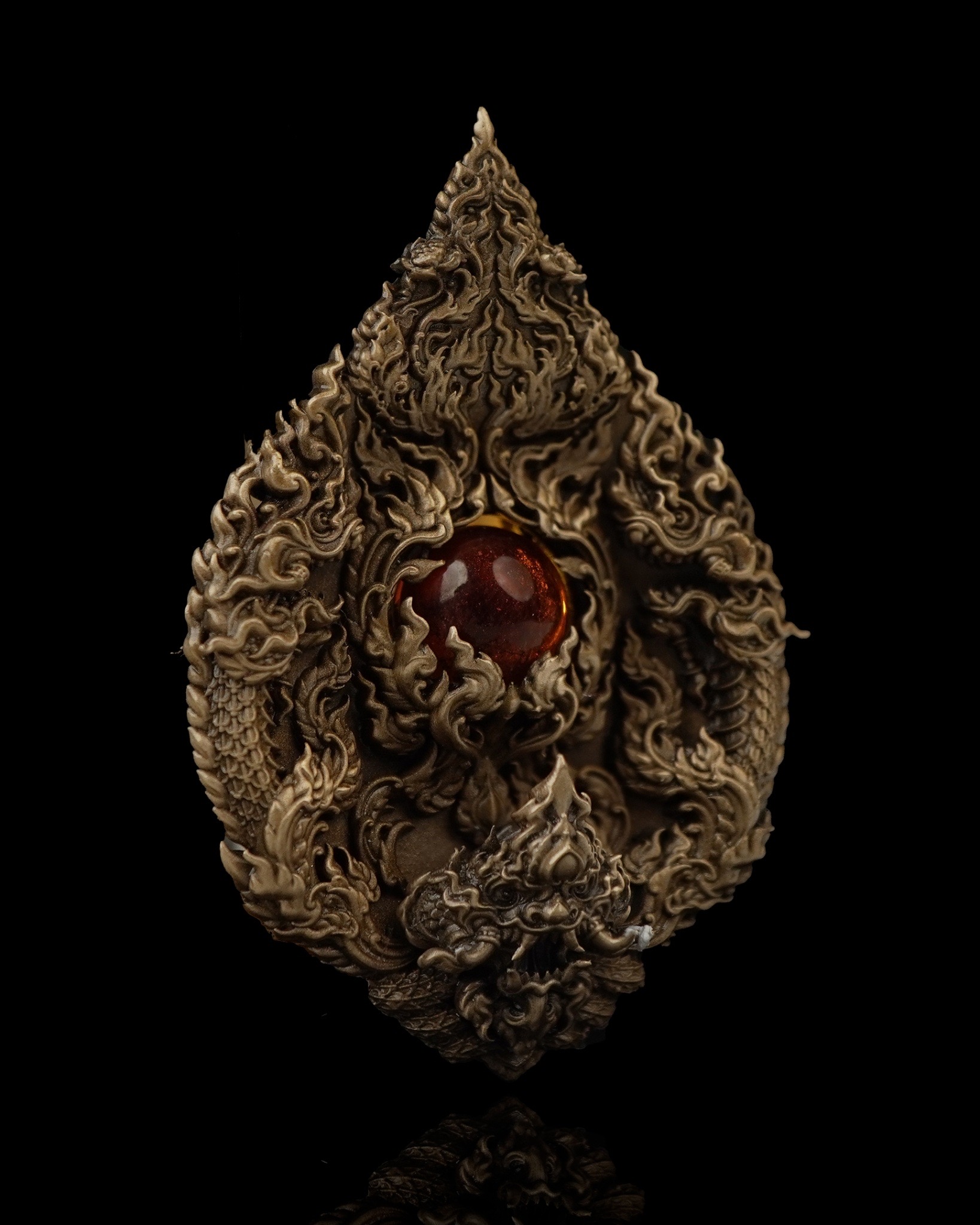 เหรียญมณีนาคราชแก้วบุญฤทธิ์ รหัส12 เนื้อบรอนซ์ซาติน