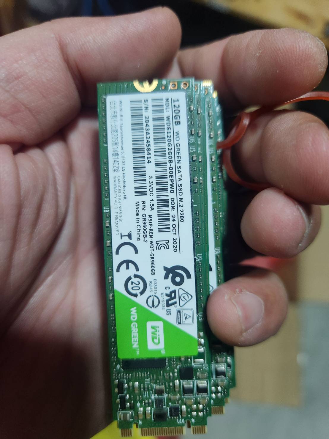 WD Green SATA SSD m.2 2280 120 GB สินค้ามีจำนวน