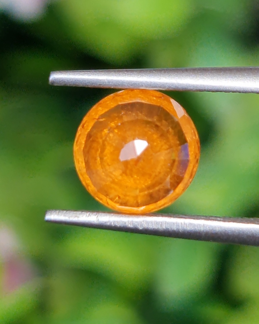 พลอย สเปสซาร์ไทต์ Spessartite Garnet 2.41 กะรัต Cts. พลอยแท้ อัญมณีมงคลประจําวันเกิด เครื่องประดับพลอย