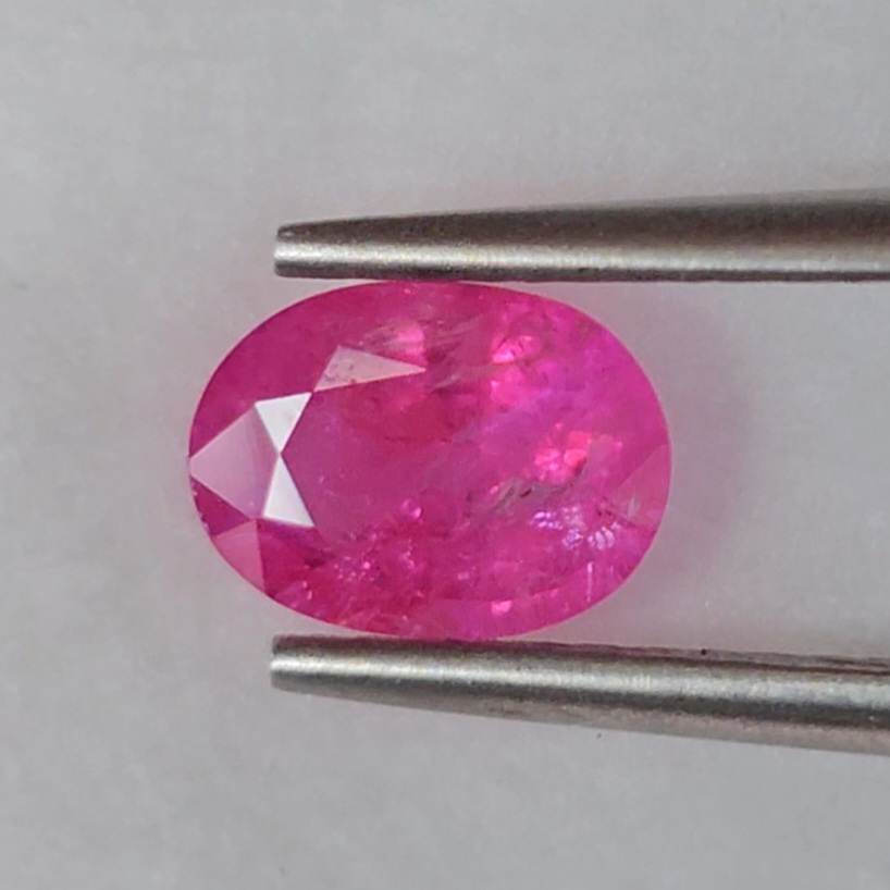 พลอย ชมพู พิ้ง แซฟไฟร์ Pink Sapphire 1.20 กะรัต (Cts.) พลอยแท้ อัญมณีมงคลประจําวันเกิด เครื่องประดับพลอย