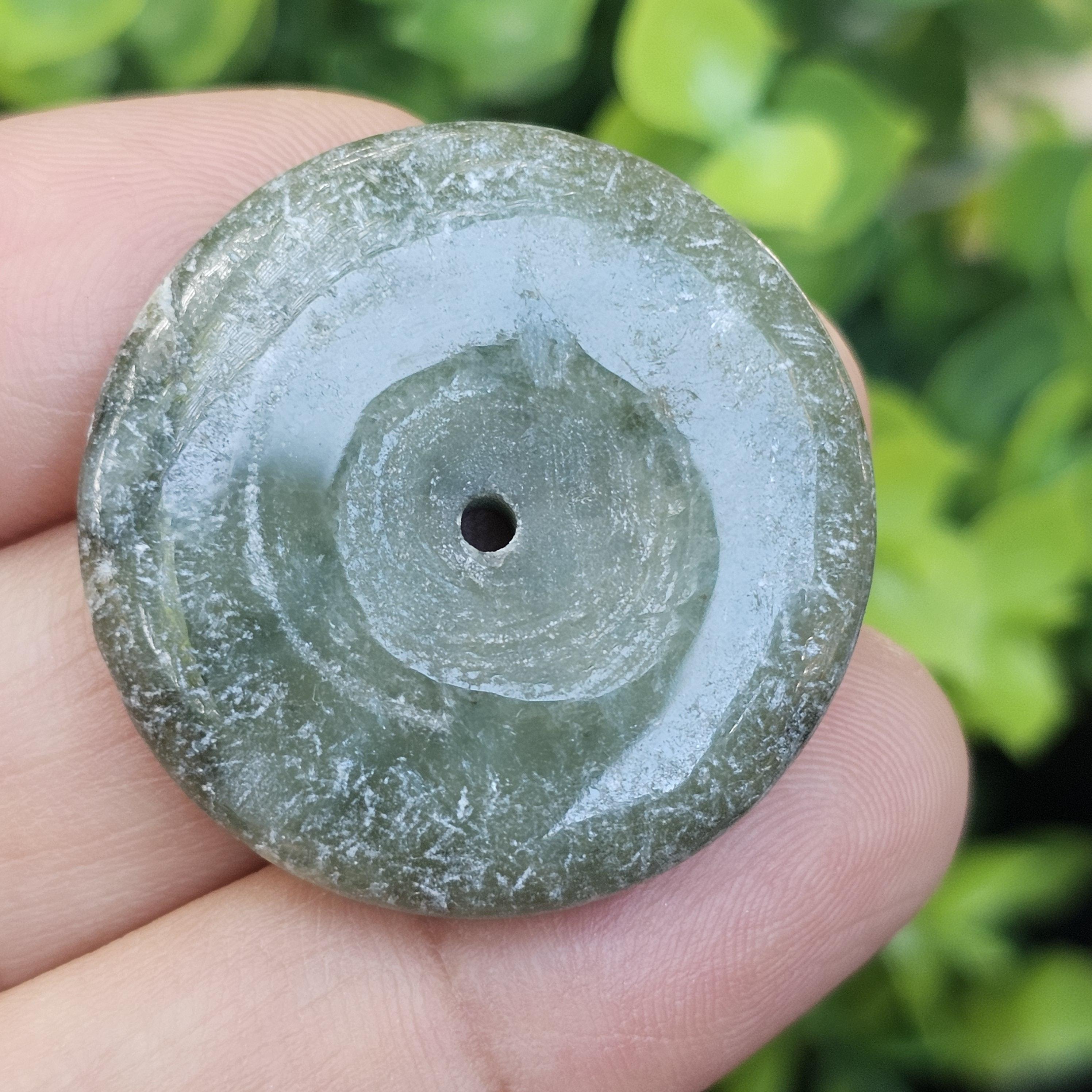 หยก พม่า แท้ Jade จี้โดนัทหยก (Bi-dise jadeite) พม่า (Myanmar) 75.03 กะรัต (Cts.)