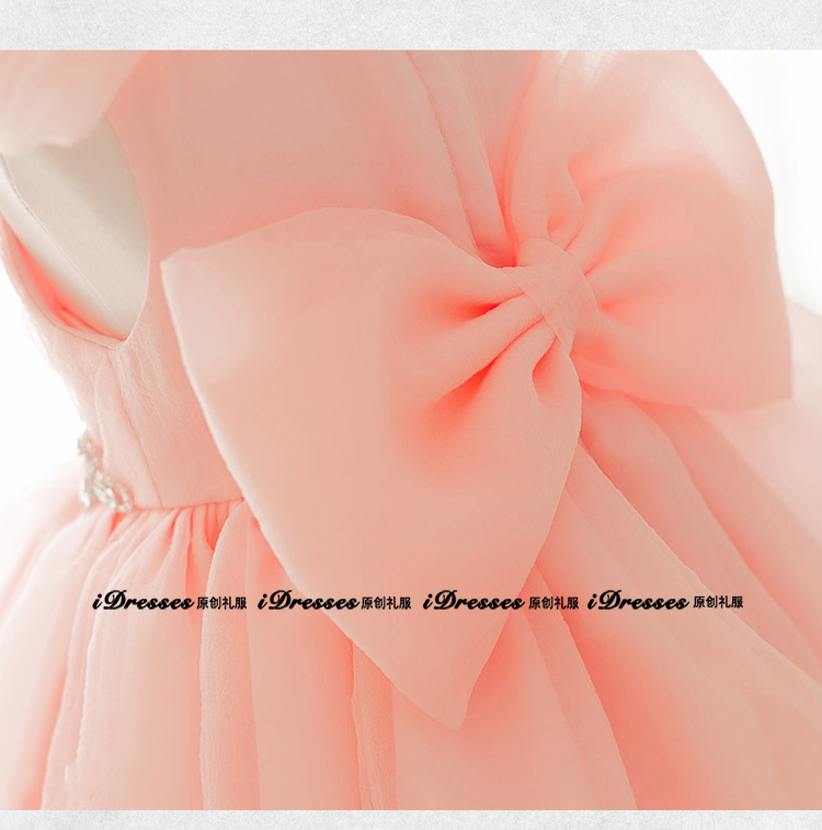 Pre-order ชุดกระโปรงเจ้าหญิง สีชมพู Tutu ตกแต่งด้วยผ้าไหมแก้ว โปร่งใส สวยงาม หรู ดูดี