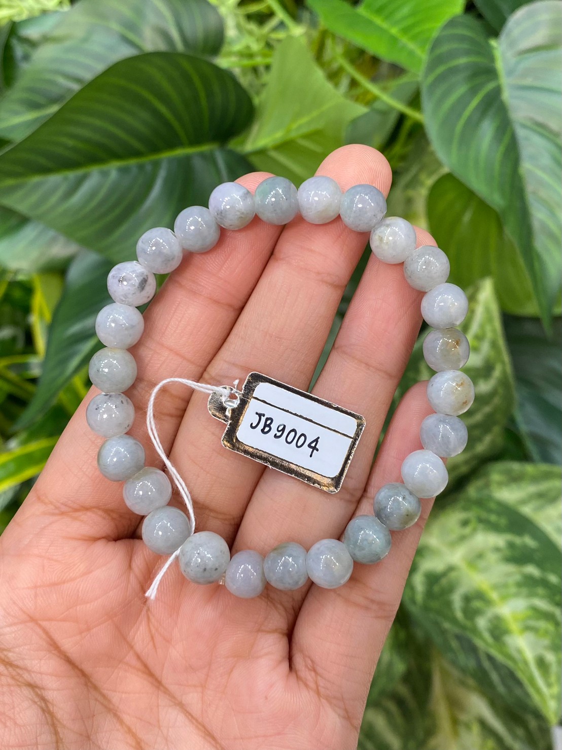 JB9004 หยก พม่า แท้ Jade กำไล ประคำหยก (Jadeite Beads Bracelet) พม่า (Myanmar)