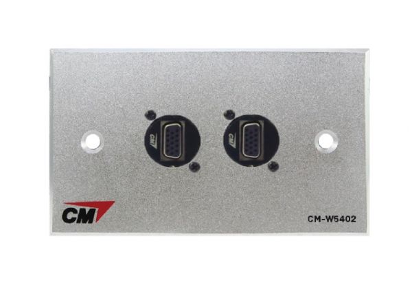 CM CM-W5402XVF แผ่นติด VGA ตัวเมีย แบบติดแท่น 2 ช่อง