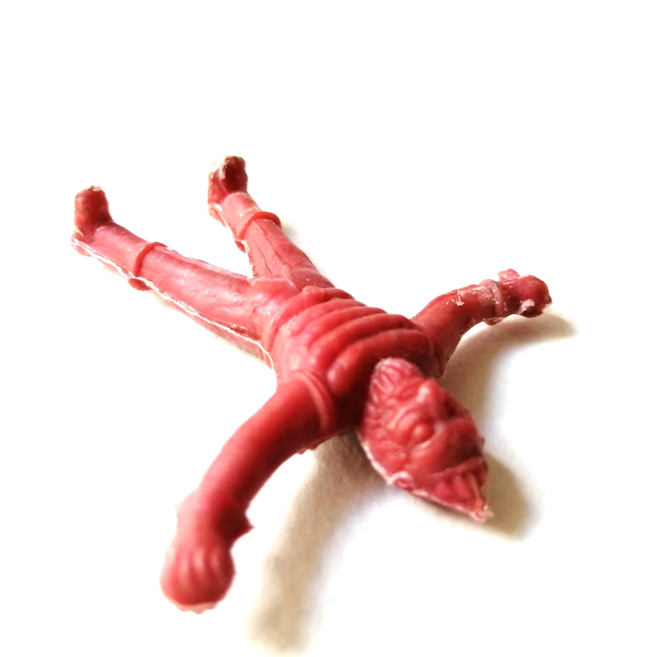 ตุ๊กตุ่นแอ๊นท์ถุงถั่ว คนมีเครา ขนาด 2.5 นิ้ว สีแดงขุ่น งานเก่าหายาก สภาพดี