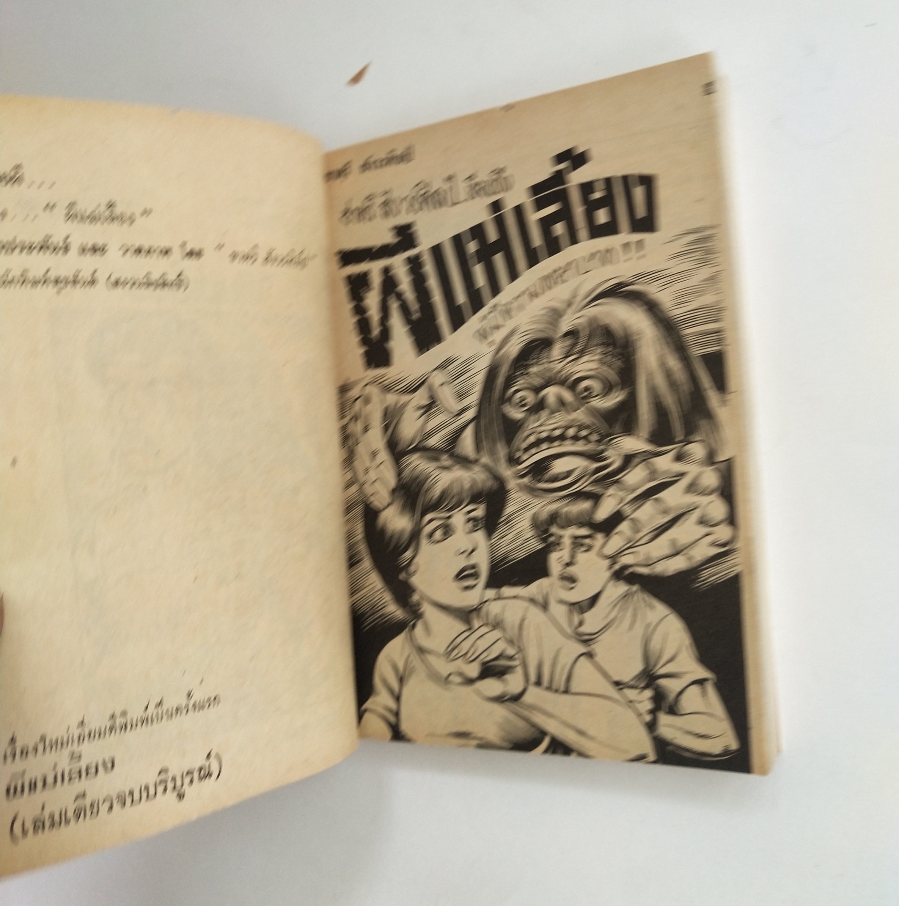 มีหลายภาพ หนังสือการ์ตูนไทยเก่า **มีตำหนิบ้าง ผีแม่เลี้ยง เล่มเดียวจบ โดย ชาตรี สังวรศิลป์ สำเนา