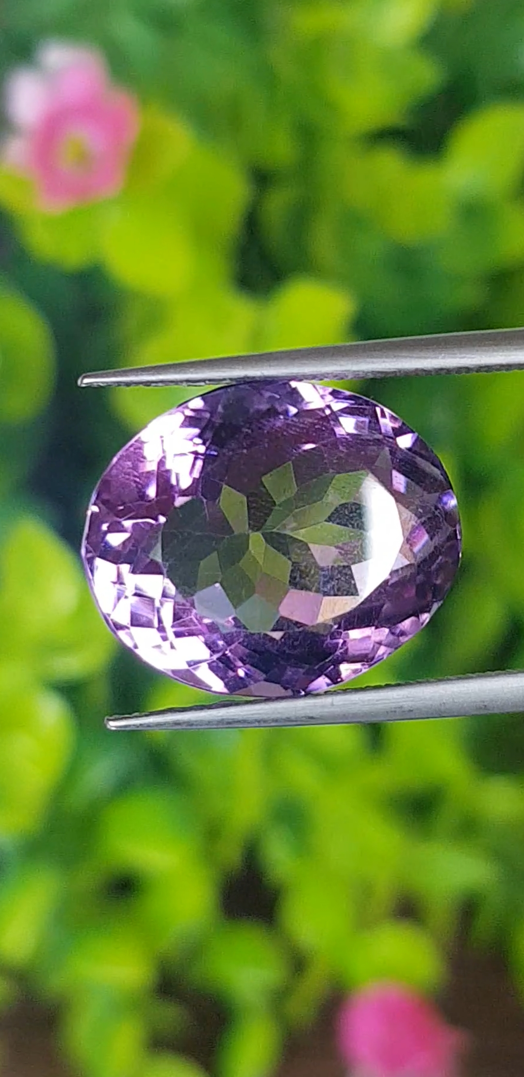 พลอย อเมทิส Amethyst 12.36 กะรัต (Cts.) พลอยแท้ อัญมณีมงคลประจําวันเกิด เครื่องประดับพลอย