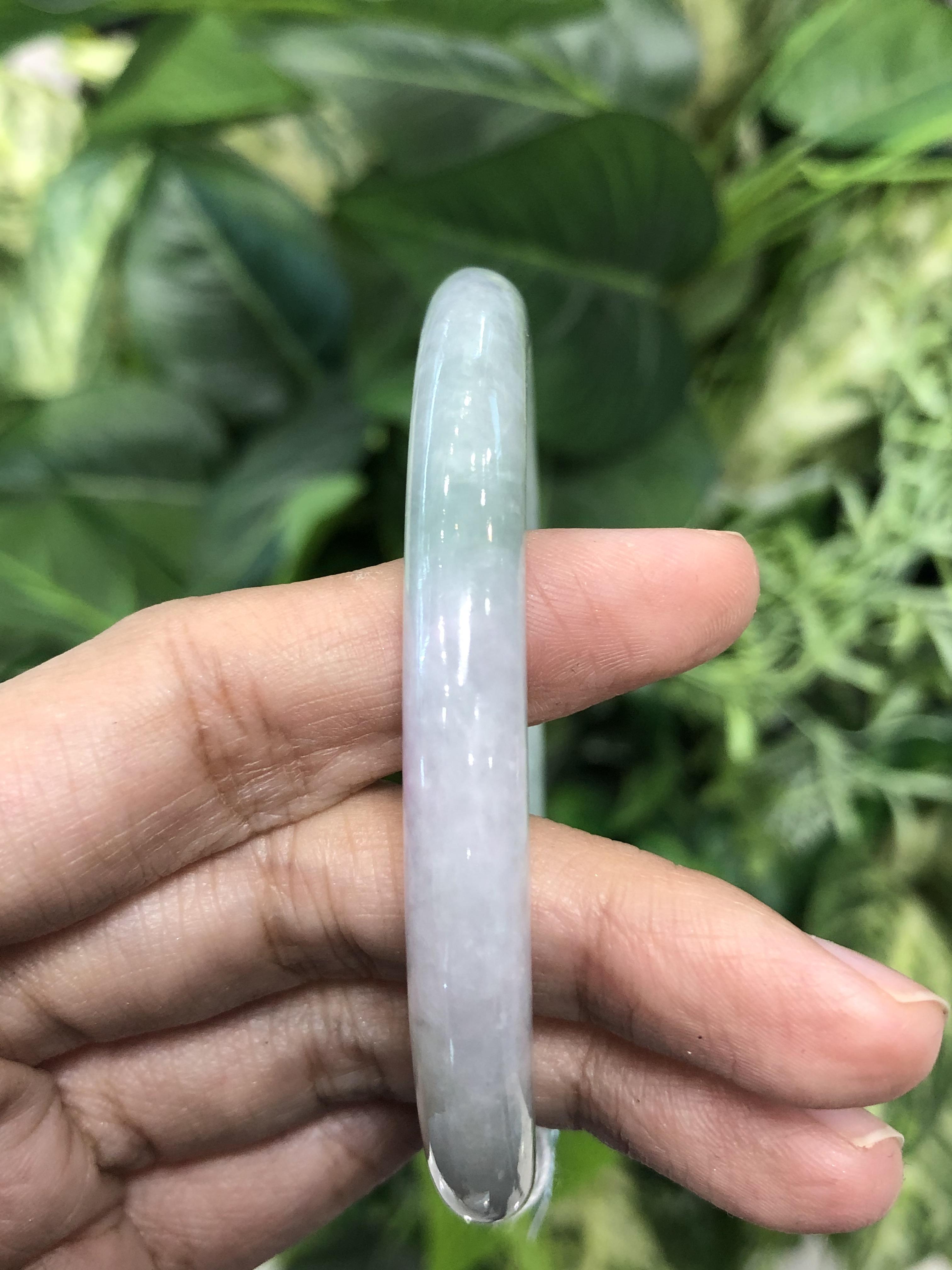 J05C005 หยก พม่า แท้ Jade กำไลหยก (Jade bracelet) 60.2 มม. พม่า (Myanmar)