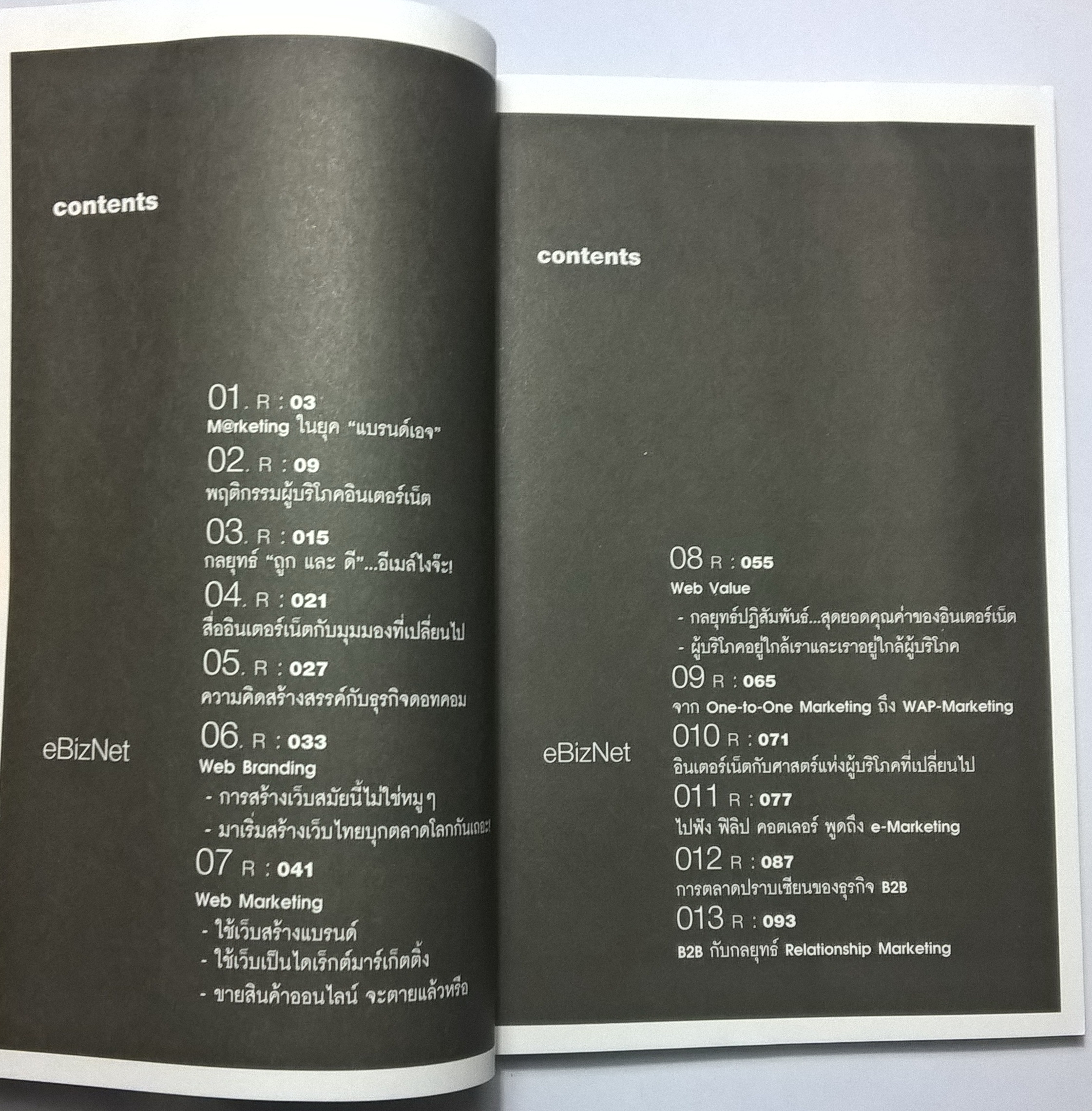 หนังสือ "eBIZNET แบรนด์บนเน็ต" forword by รศ.ดร.พนา ทองมีอาคม โดย กนกศักดิ์ ซิมตระกูล พิมพ์ครั้งแรก ตุลาคม 2545